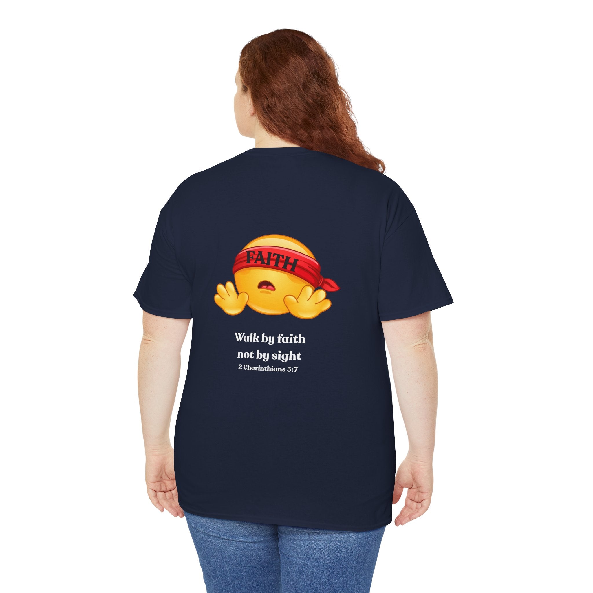 Faith Emoji Tee — “Walk by faith not by sight” Christian Graphic T-Shirt