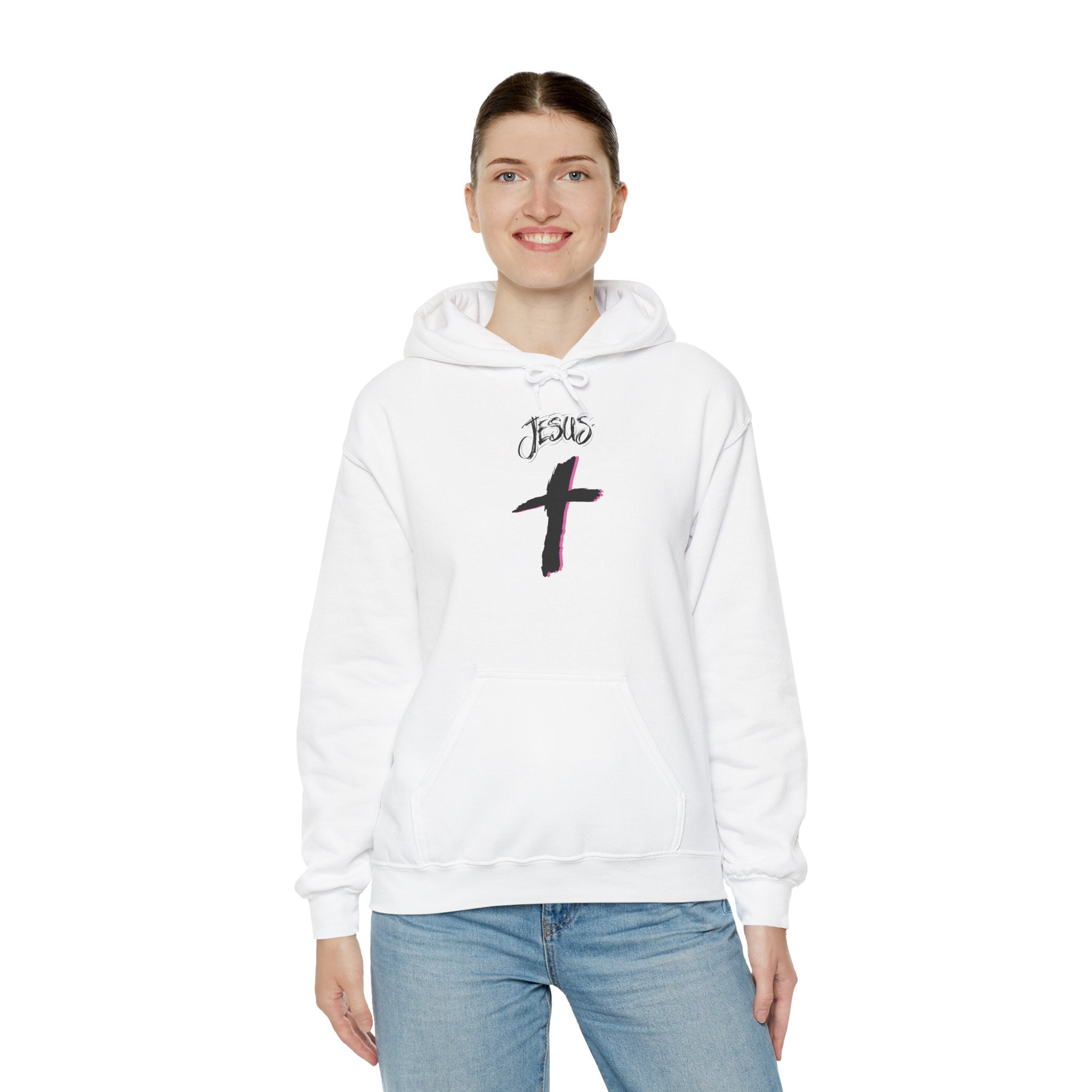 Jesus Cross Hoodie — “Ask Me About Jesus” Christian Pullover