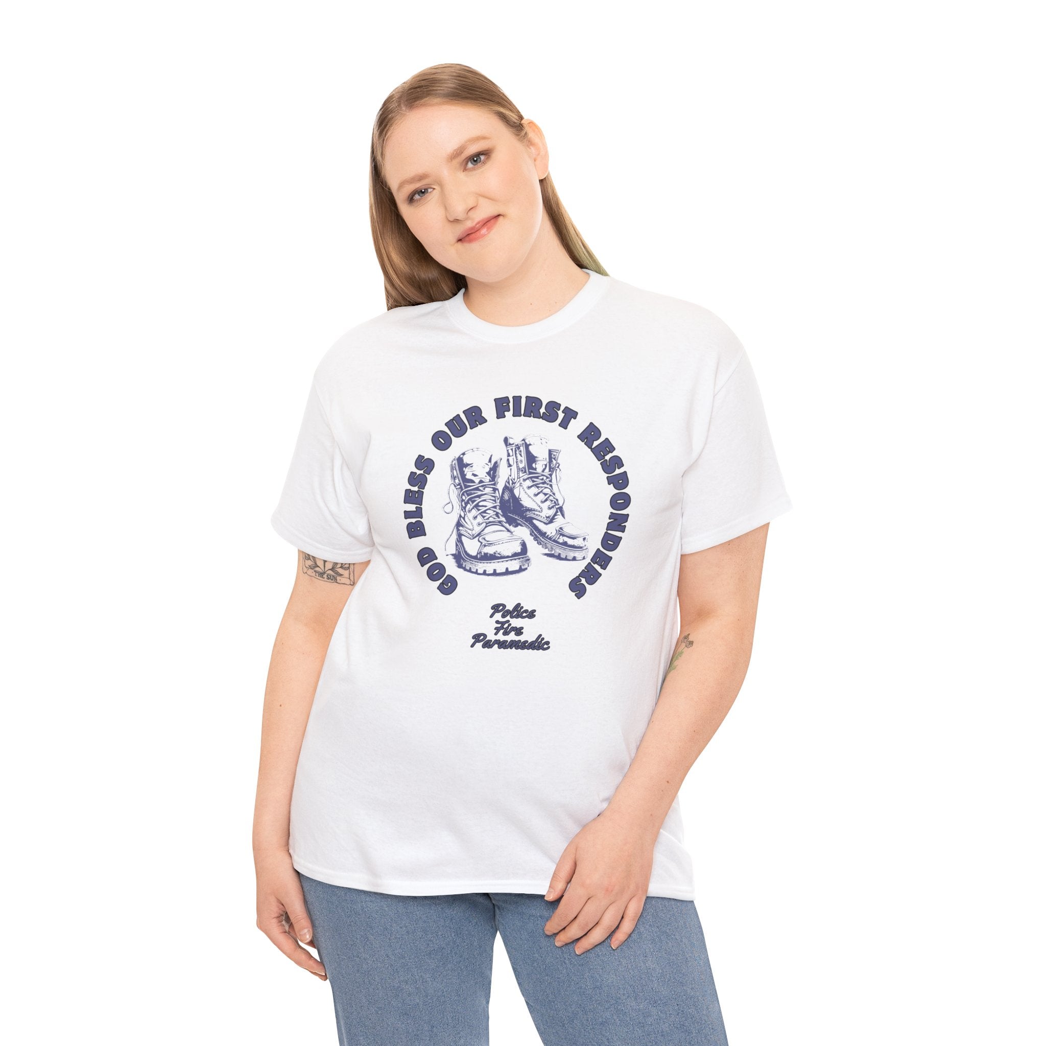 First Responders Prayer T-Shirt — 'God Bless Our First Responders' Faith Tee