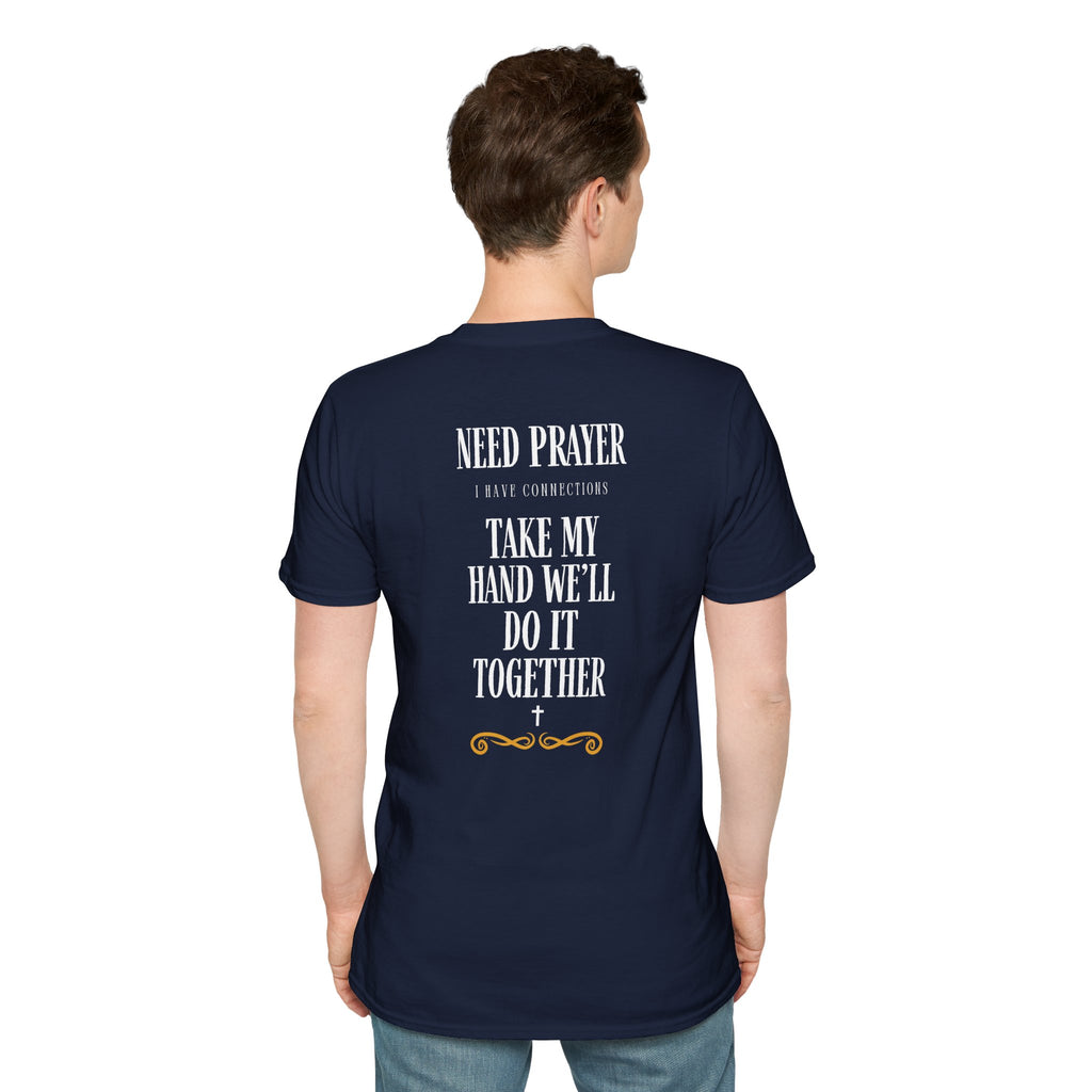 Prayer Warrior T-Shirt — “Need Prayer, Take My Hand” Christian Faith Tee