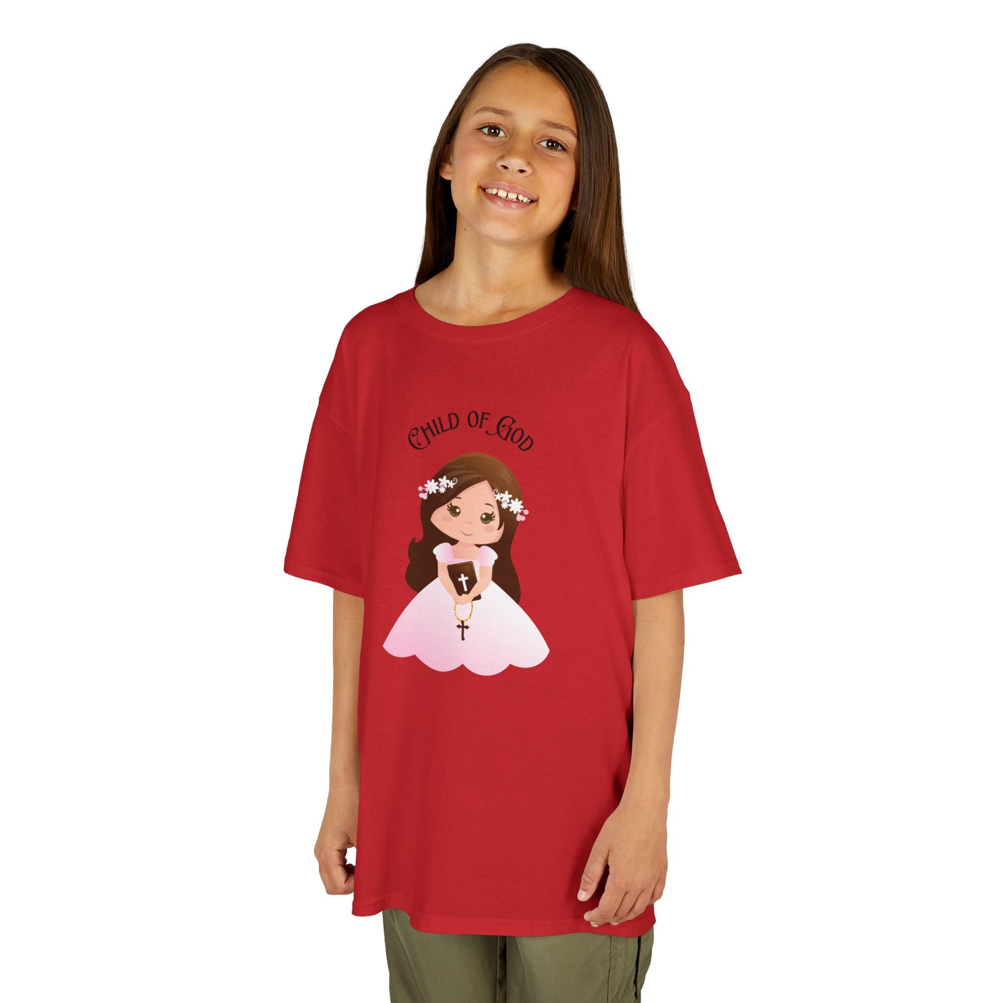 Kids Tee — "Child of God" Cute Dress Illustration