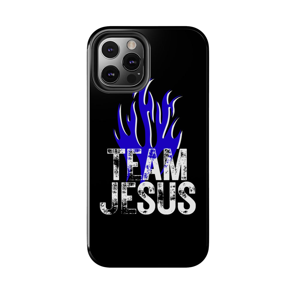 Team Jesus Phone Case — Blue Flame Christian Protective Case