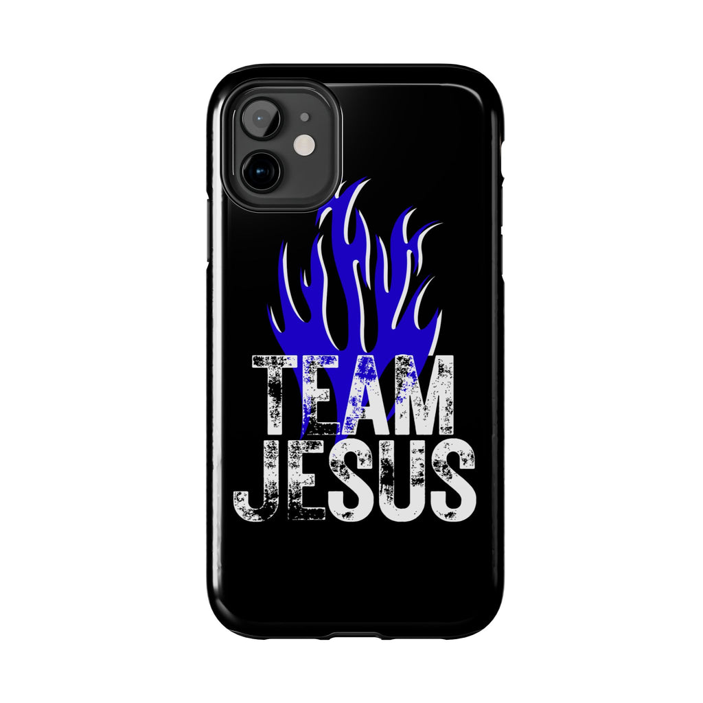 Team Jesus Phone Case — Blue Flame Christian Protective Case