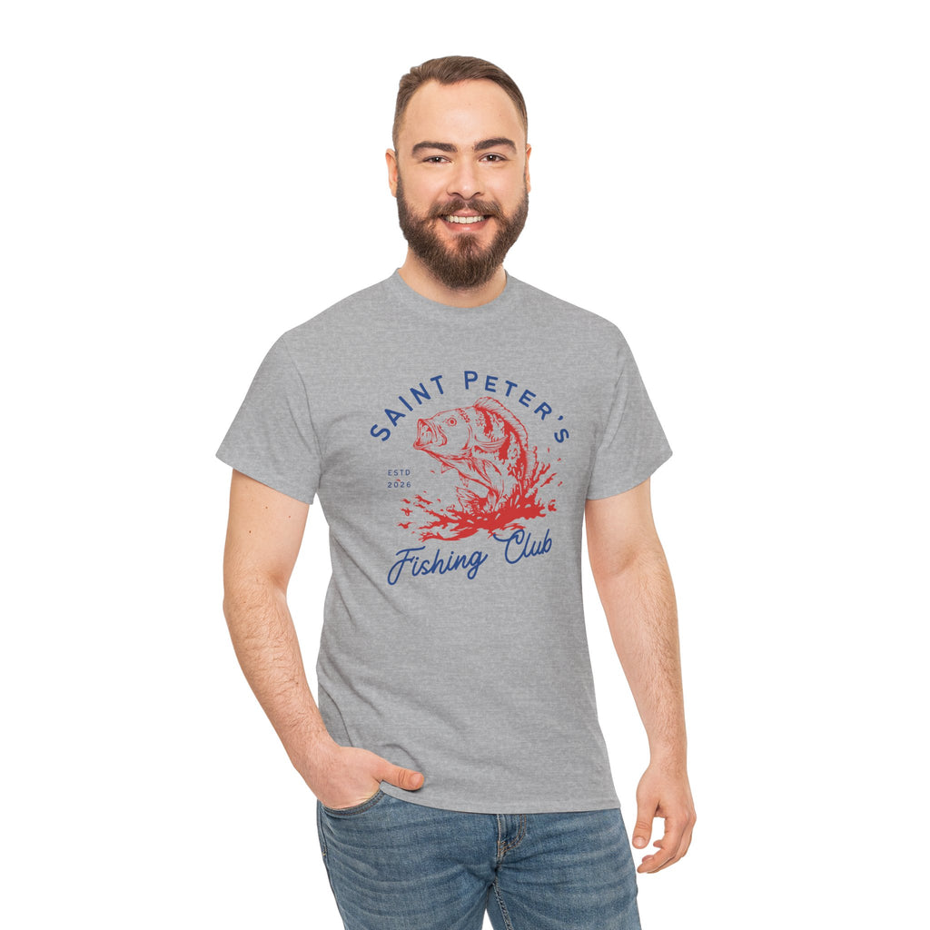 Saint Peter's Fishing Club T-Shirt — 'Follow Me I Will Make You Fishers of Men' Christian Fishing Tee