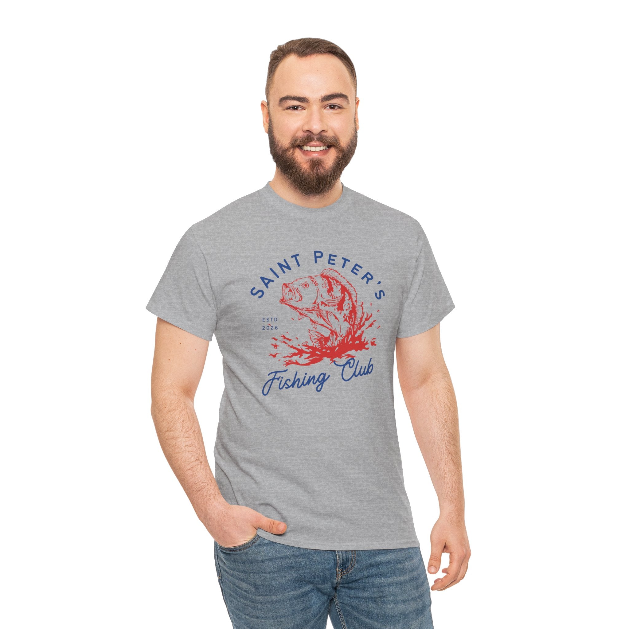 Saint Peter's Fishing Club T-Shirt — 'Follow Me I Will Make You Fishers of Men' Christian Fishing Tee