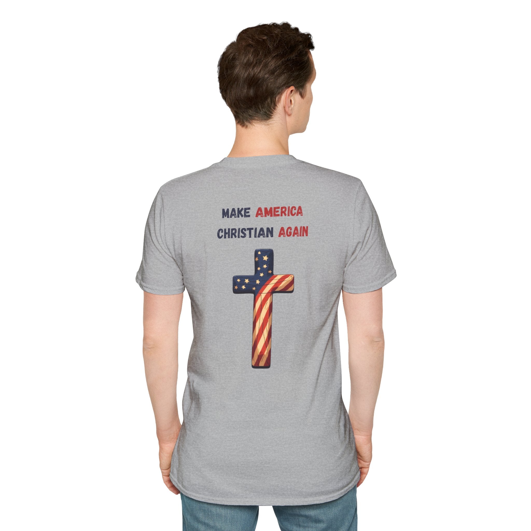In God We Trust Eagle T-Shirt — Make America Christian Again Cross Tee