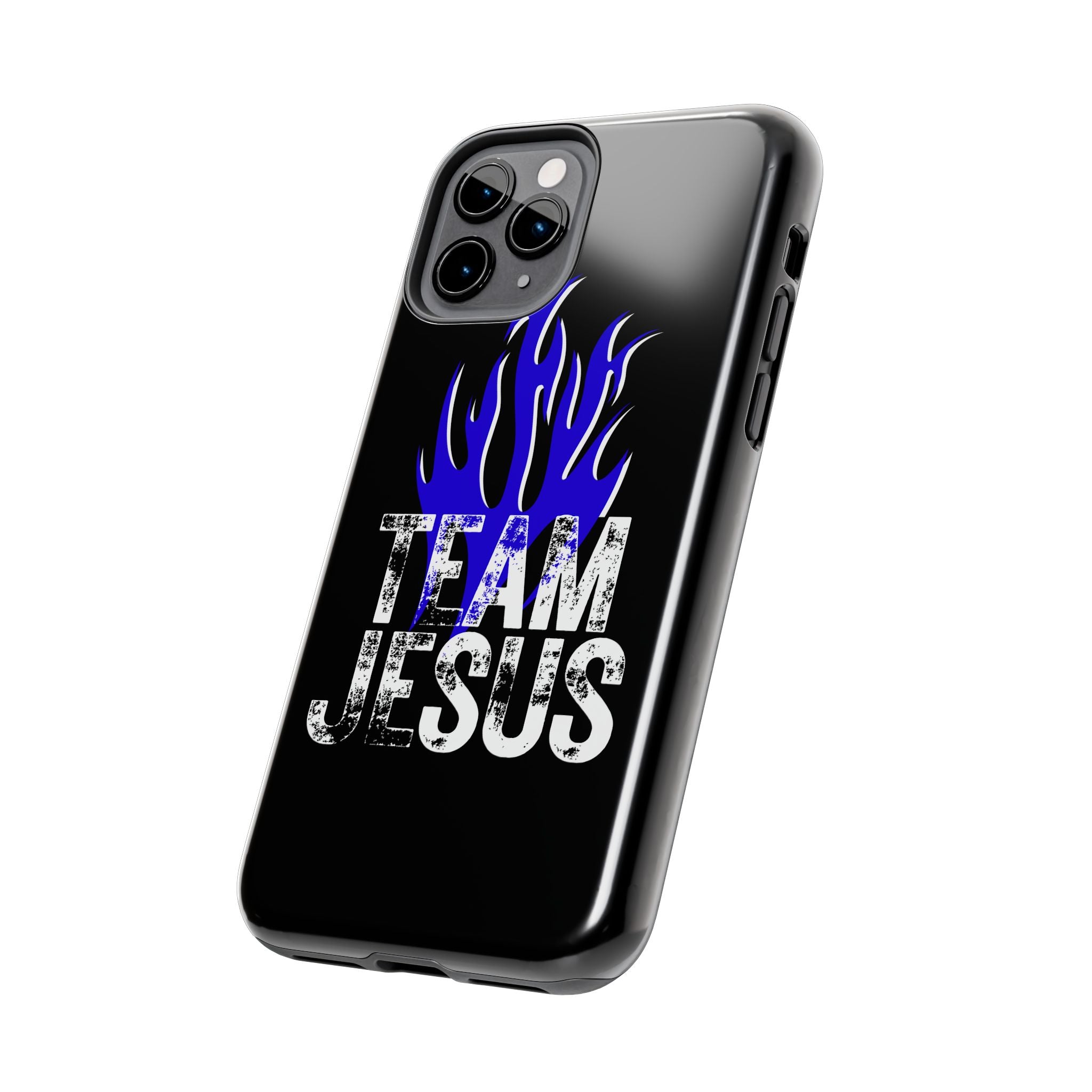 Team Jesus Phone Case — Blue Flame Christian Protective Case