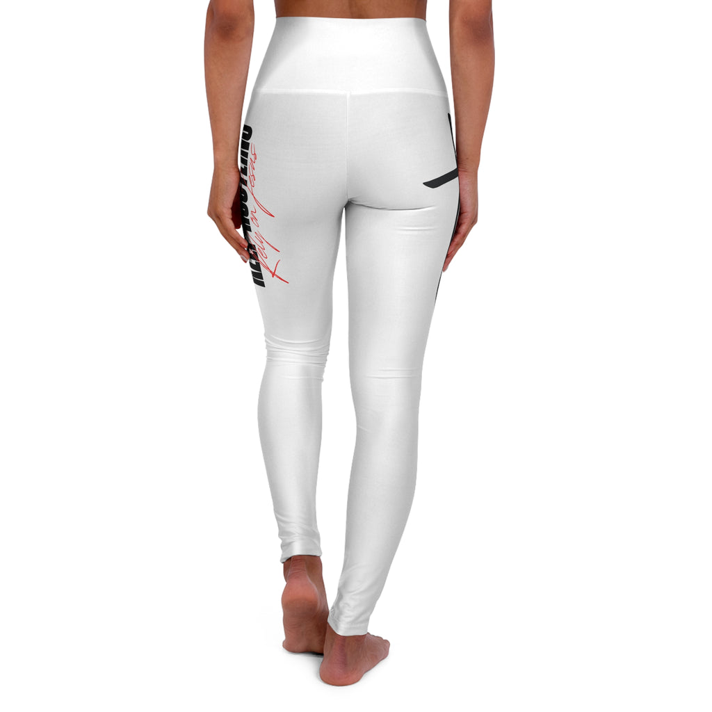 Christian High-Waisted Leggings — "Keep Hustling, Rely on Jesus"