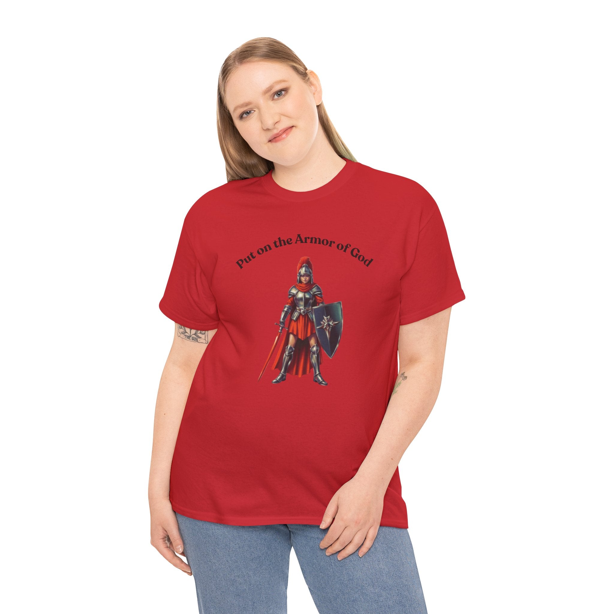 Christian Armor T-Shirt — "Put on the Armor of God" Women's Faith Tee