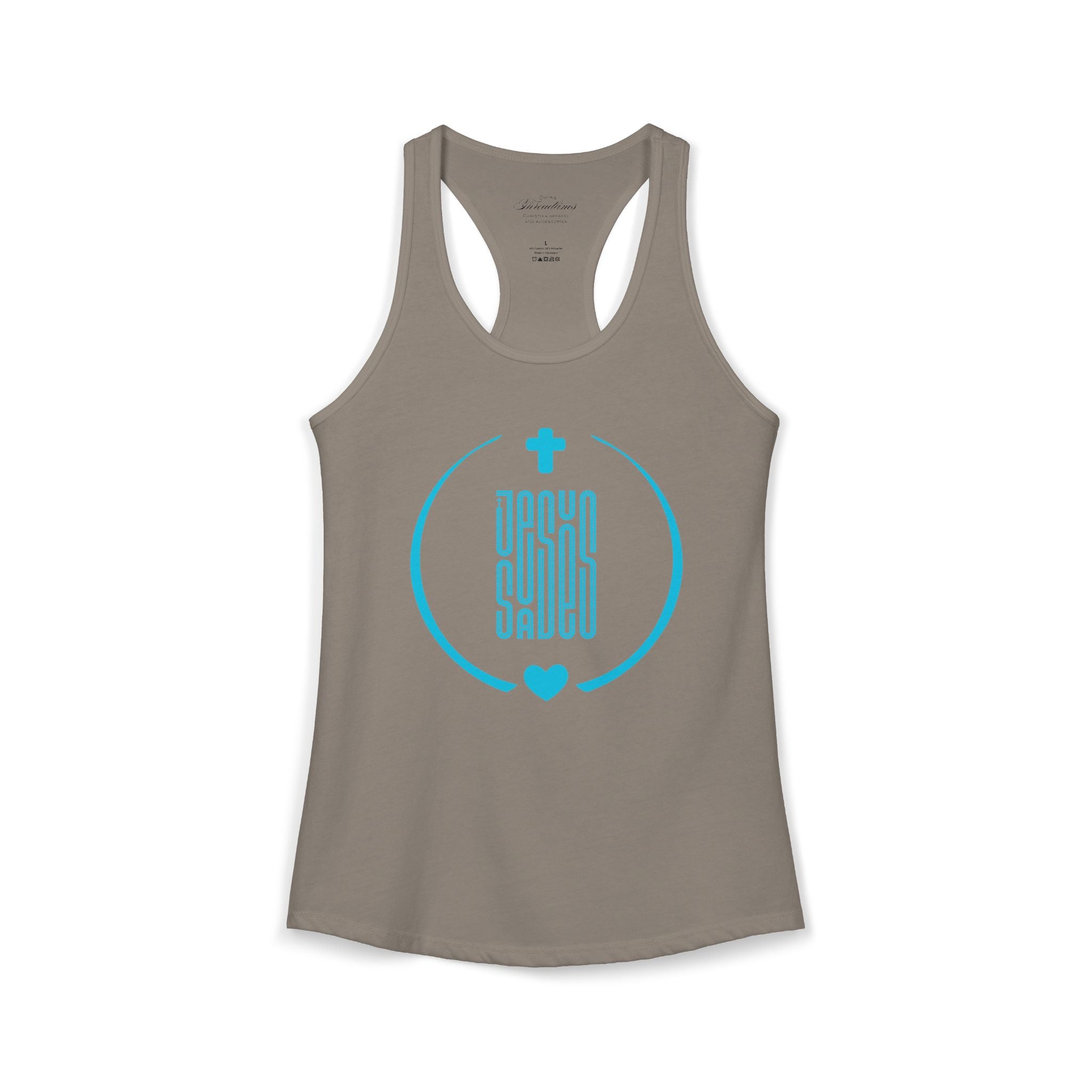 Christian "Jesus Saves" Women's Racerback Tank Top
