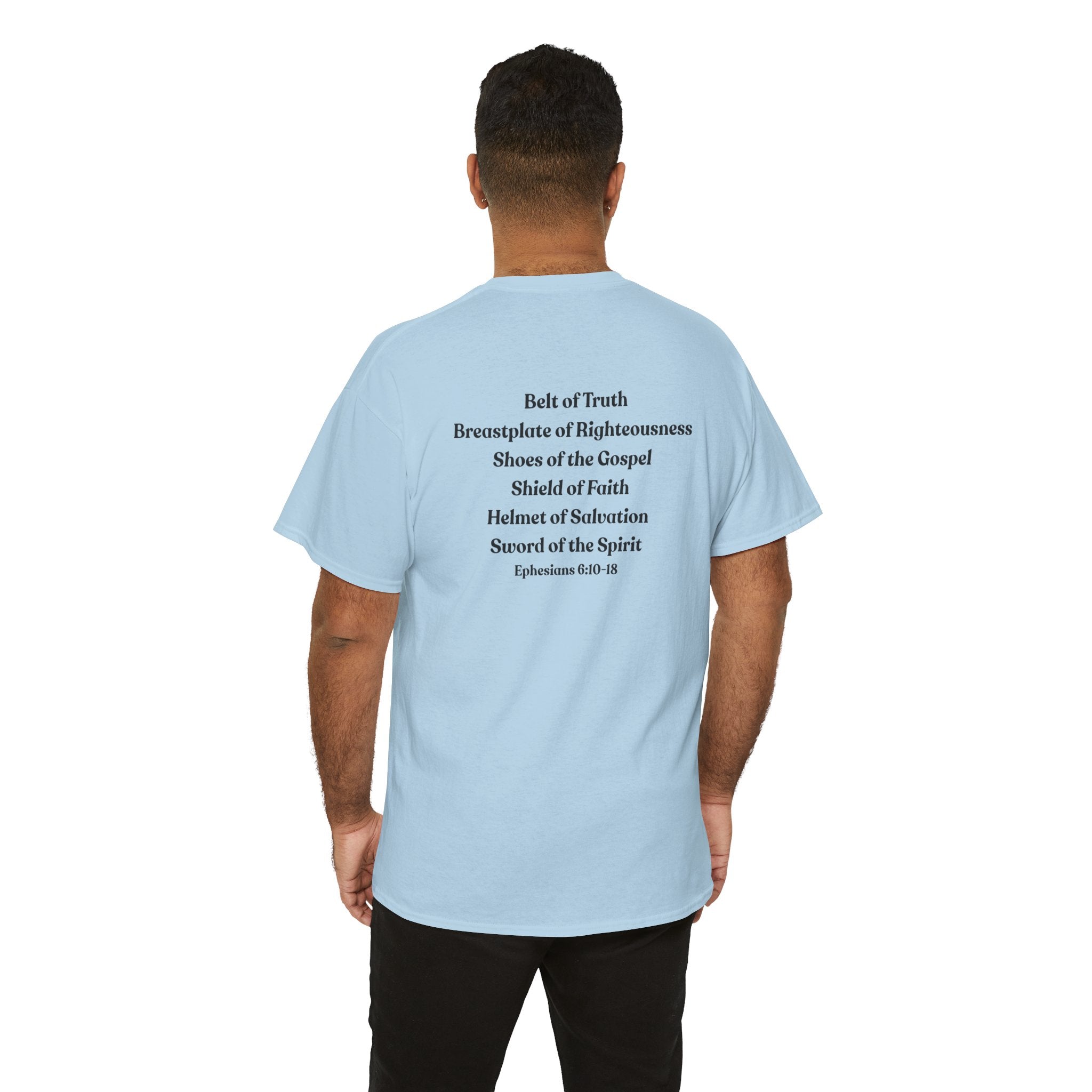 Christian Armor of God T-Shirt — Men's "Put on the Armor of God" Bible Verse Tee