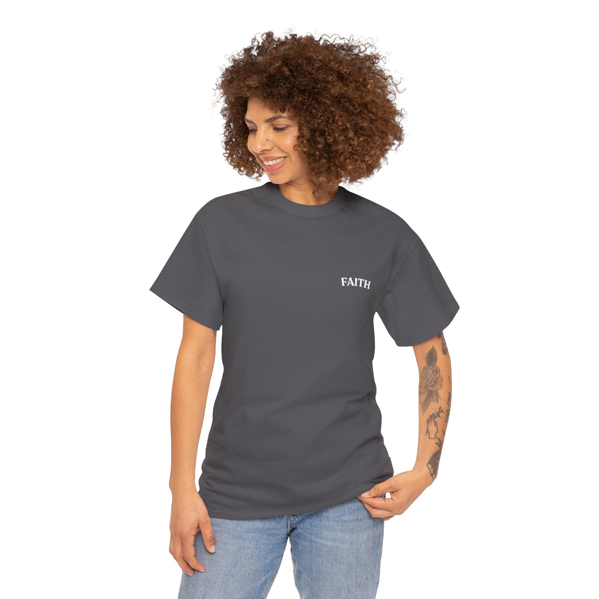 Faith Emoji Tee — “Walk by faith not by sight” Christian Graphic T-Shirt