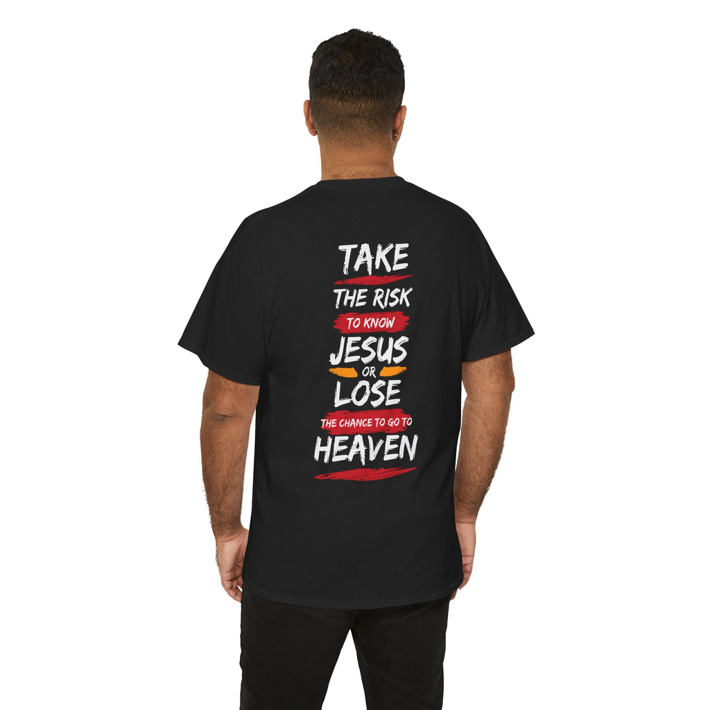 Christian T‑Shirt — "Know Jesus" Inspirational Gospel Tee (Take the Risk to Know Jesus)