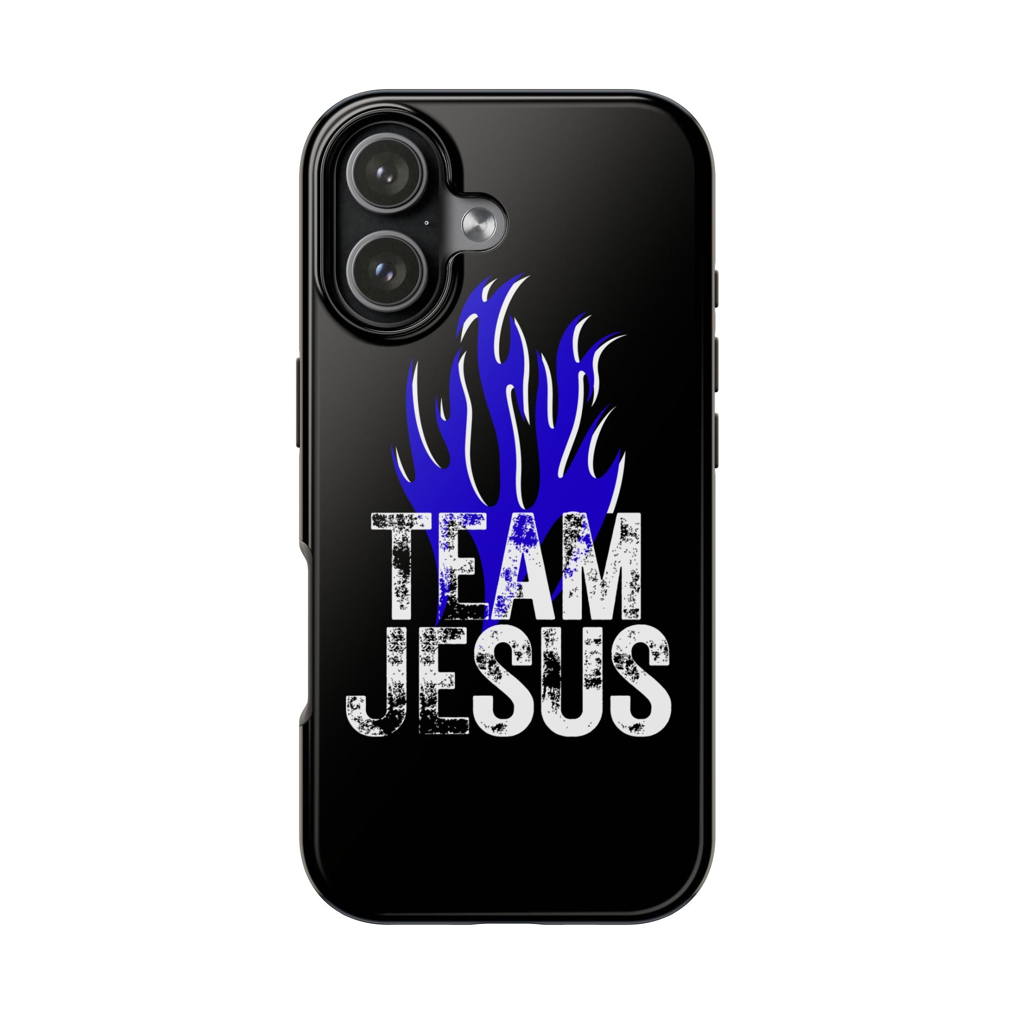Team Jesus Phone Case — Blue Flame Christian Protective Case