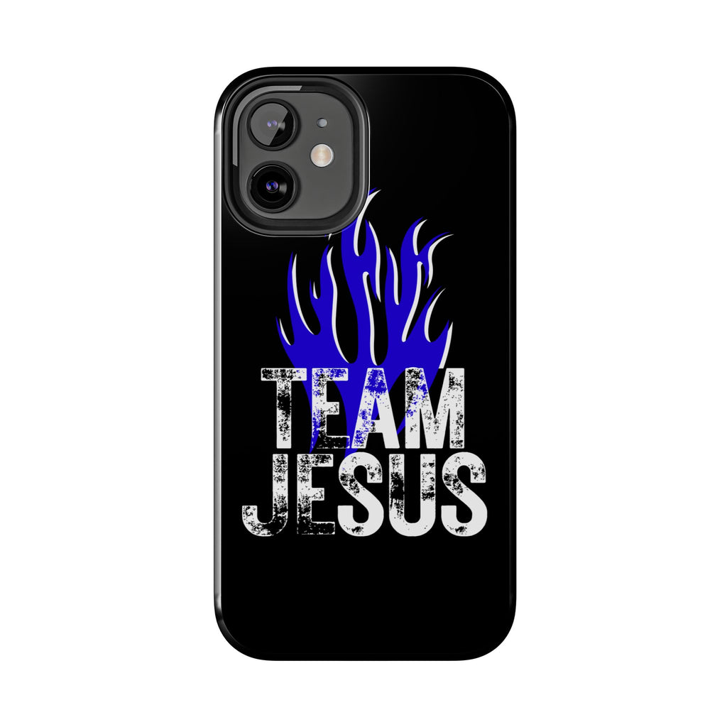 Team Jesus Phone Case — Blue Flame Christian Protective Case
