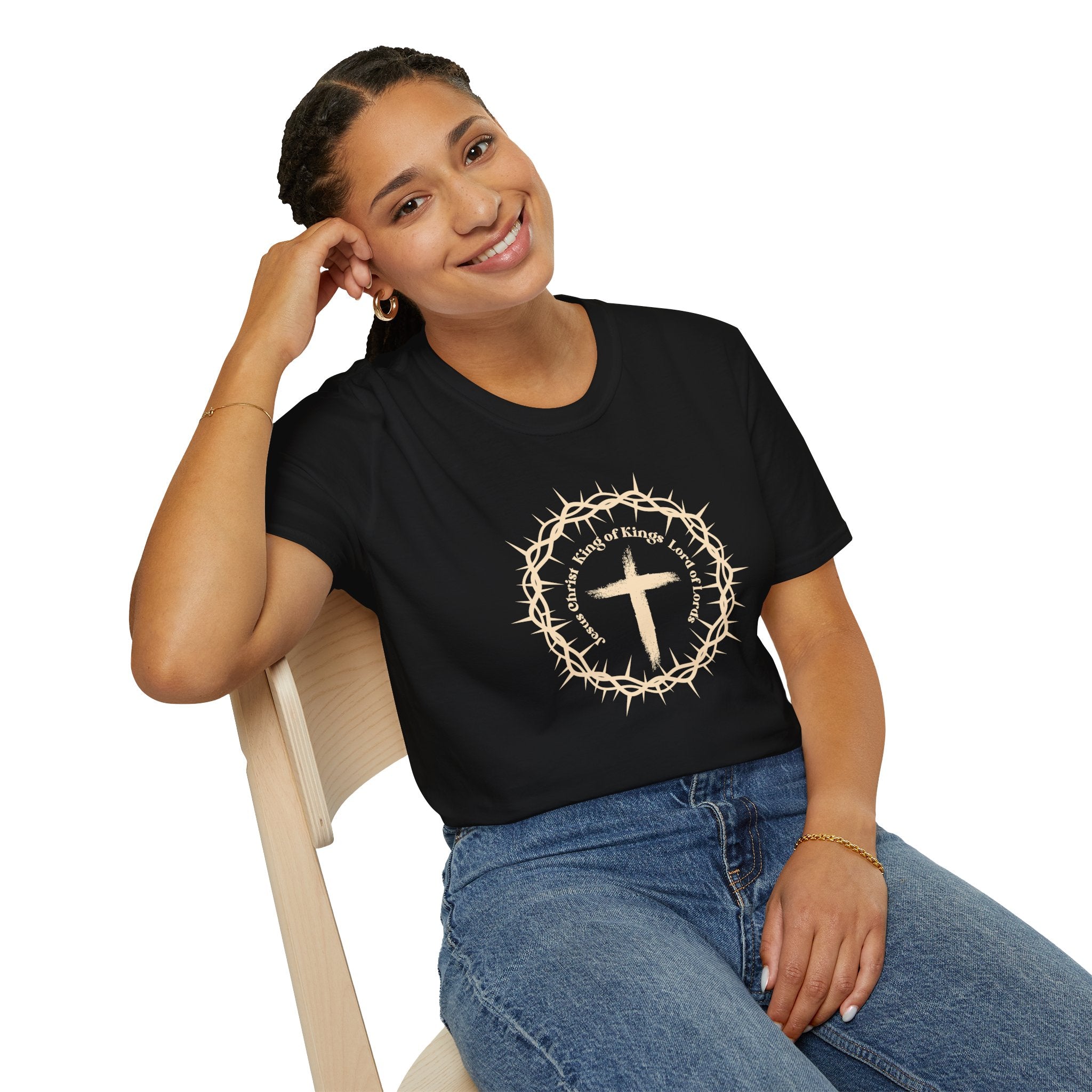 Christian Cross T-Shirt — Crown of Thorns Faith Tee