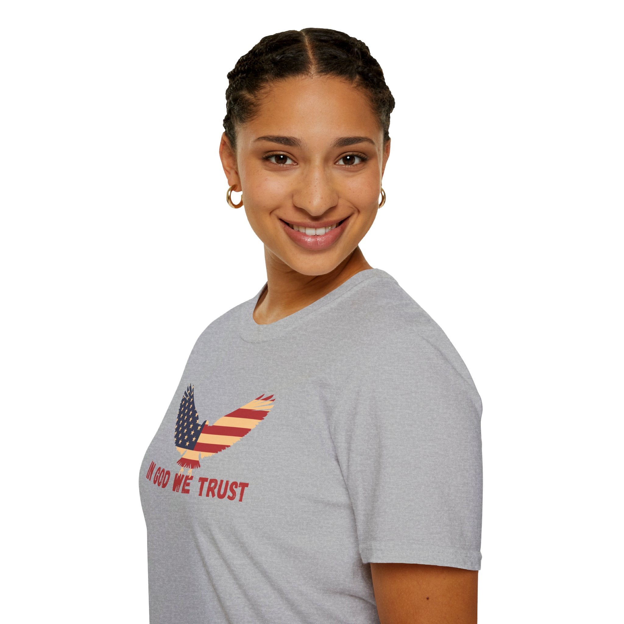 In God We Trust Eagle T-Shirt — Make America Christian Again Cross Tee