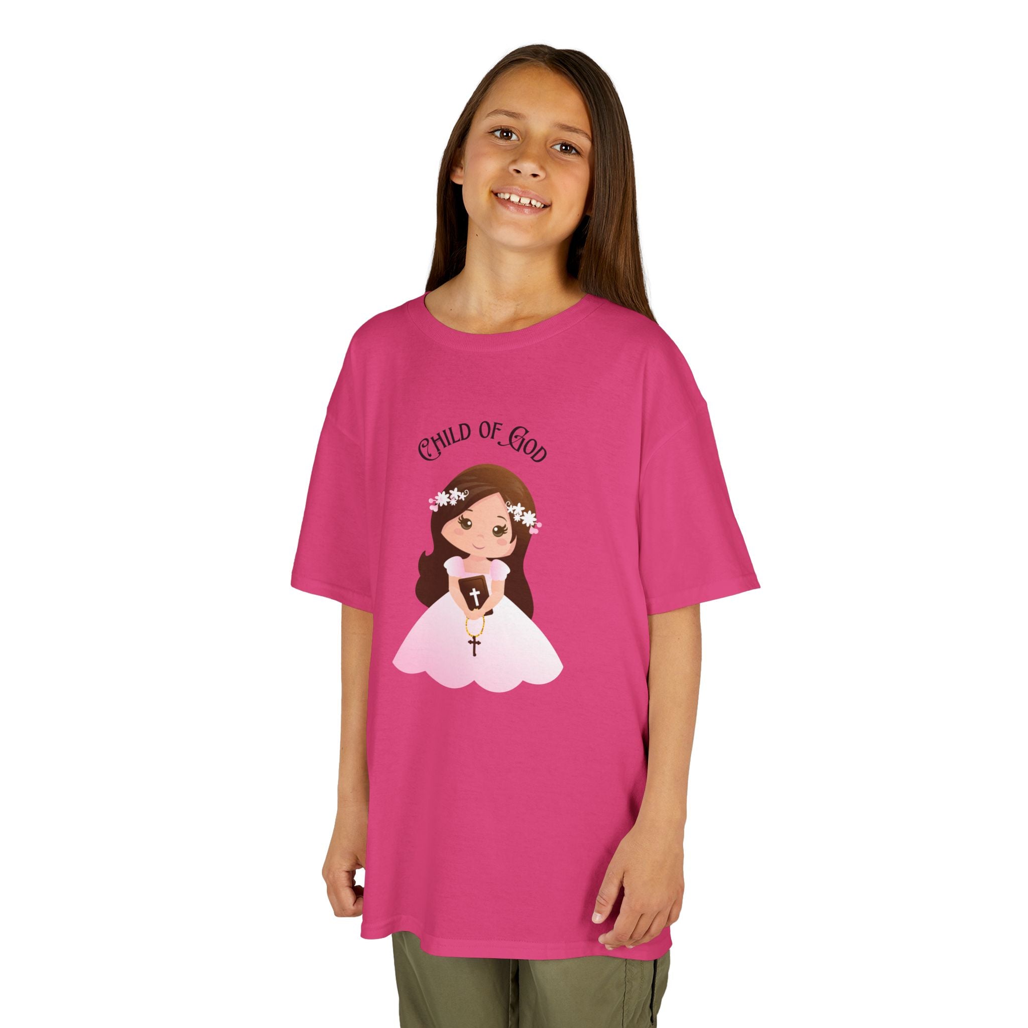 Kids Tee — "Child of God" Cute Dress Illustration