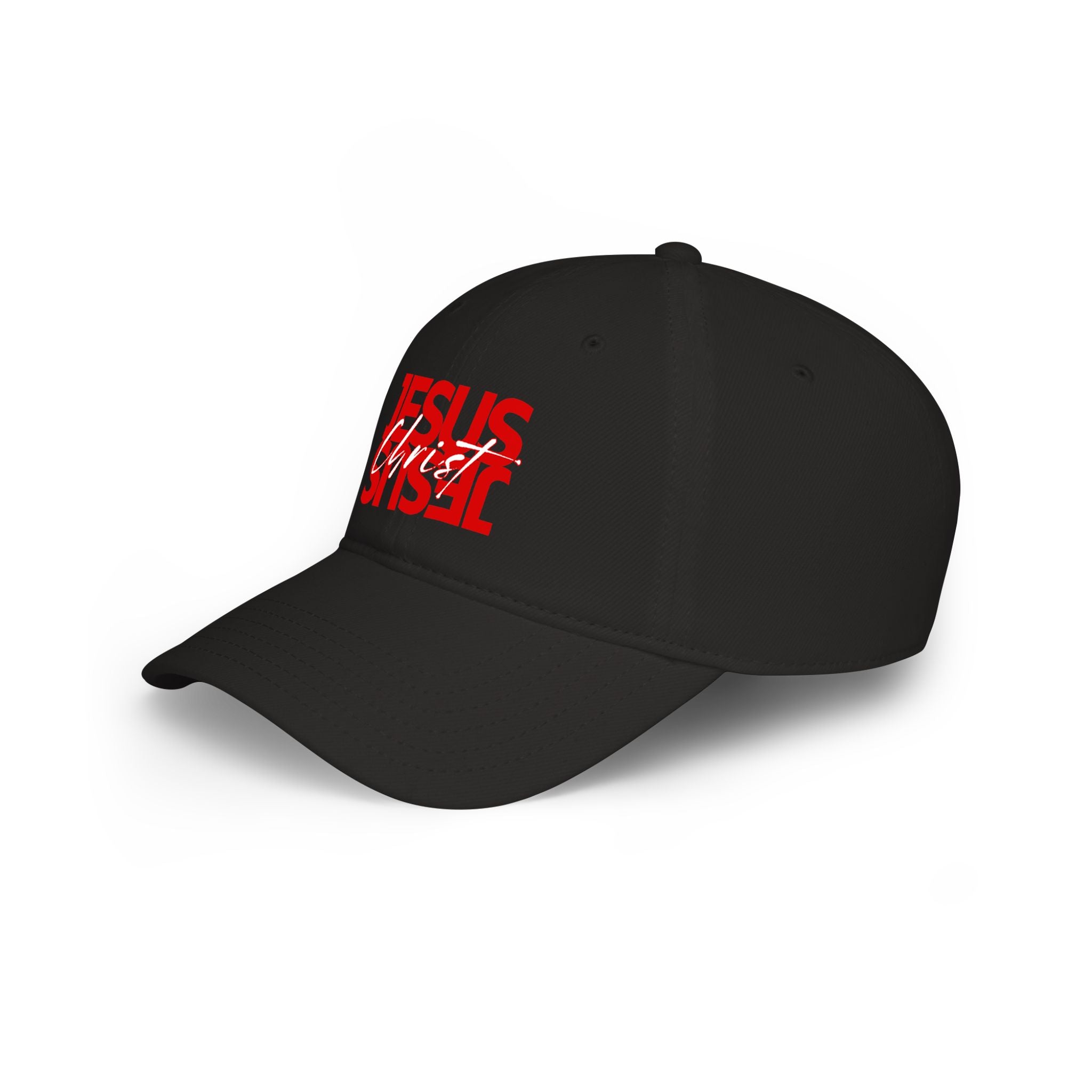 Jesus Christ Baseball Cap - Bold Red Faith Low Profile Hat