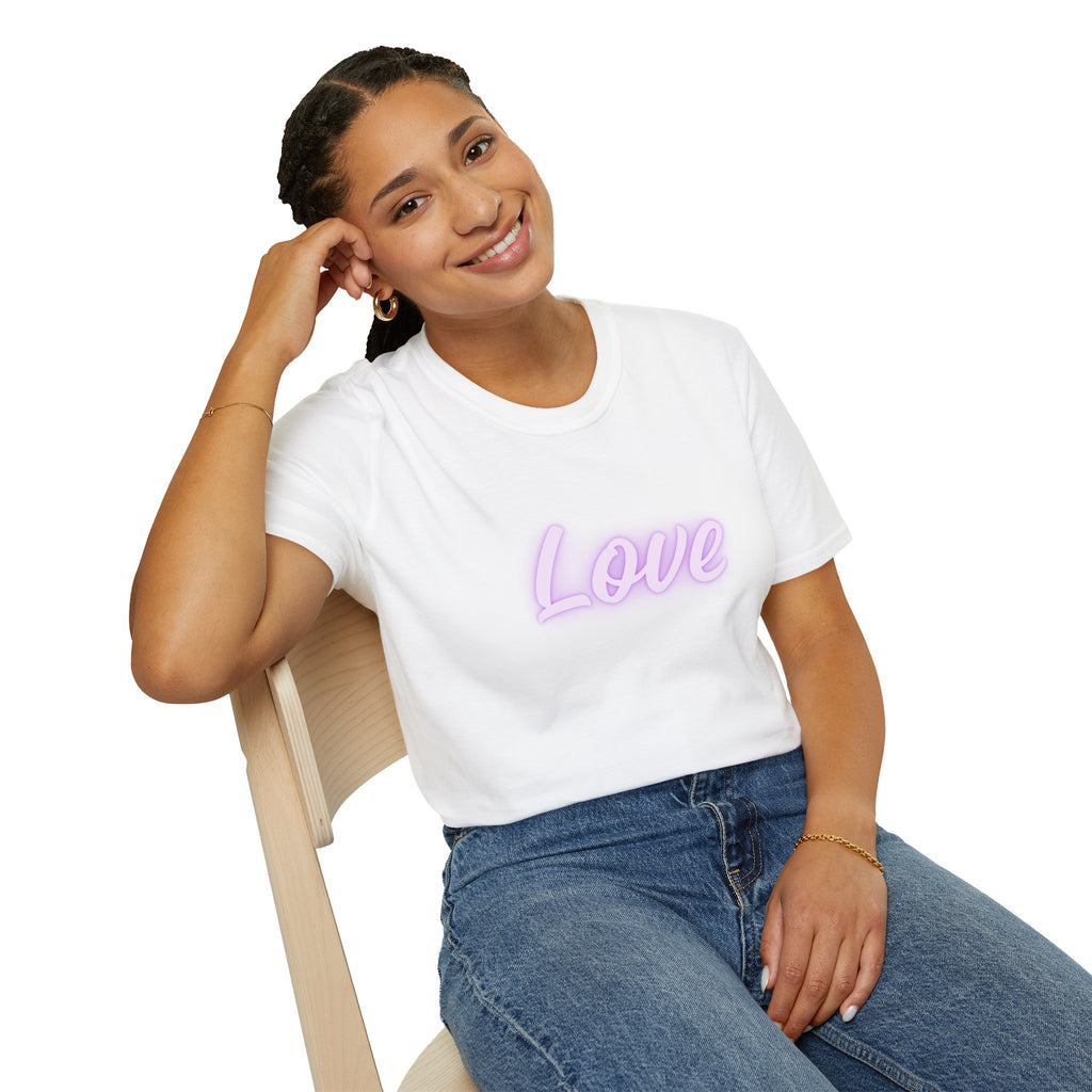 Love Purple Scripture Tee — "Love is patient and kind" Christian T-Shirt