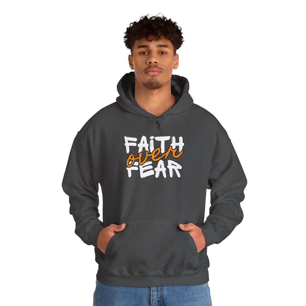 Faith Over Fear Hoodie — Christian Psalms 118:6 Cross Heart Sweatshirt