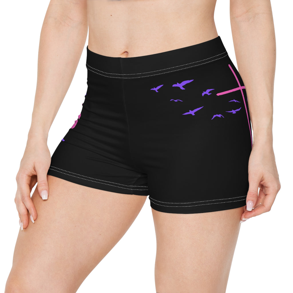 Women's Christian 'Team Jesus' AOP Active Shorts — Faith Graphic Shorts