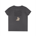 Ladies' V-Neck T-Shirt — Heart "TRUST" Faith Tee with Proverbs 3:5 Back Design