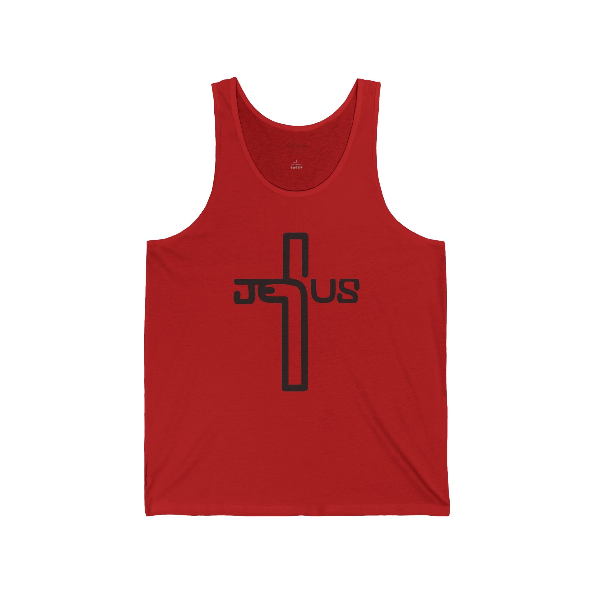 Jesus Cross Tank Top — Minimal Christian Faith Graphic Tank