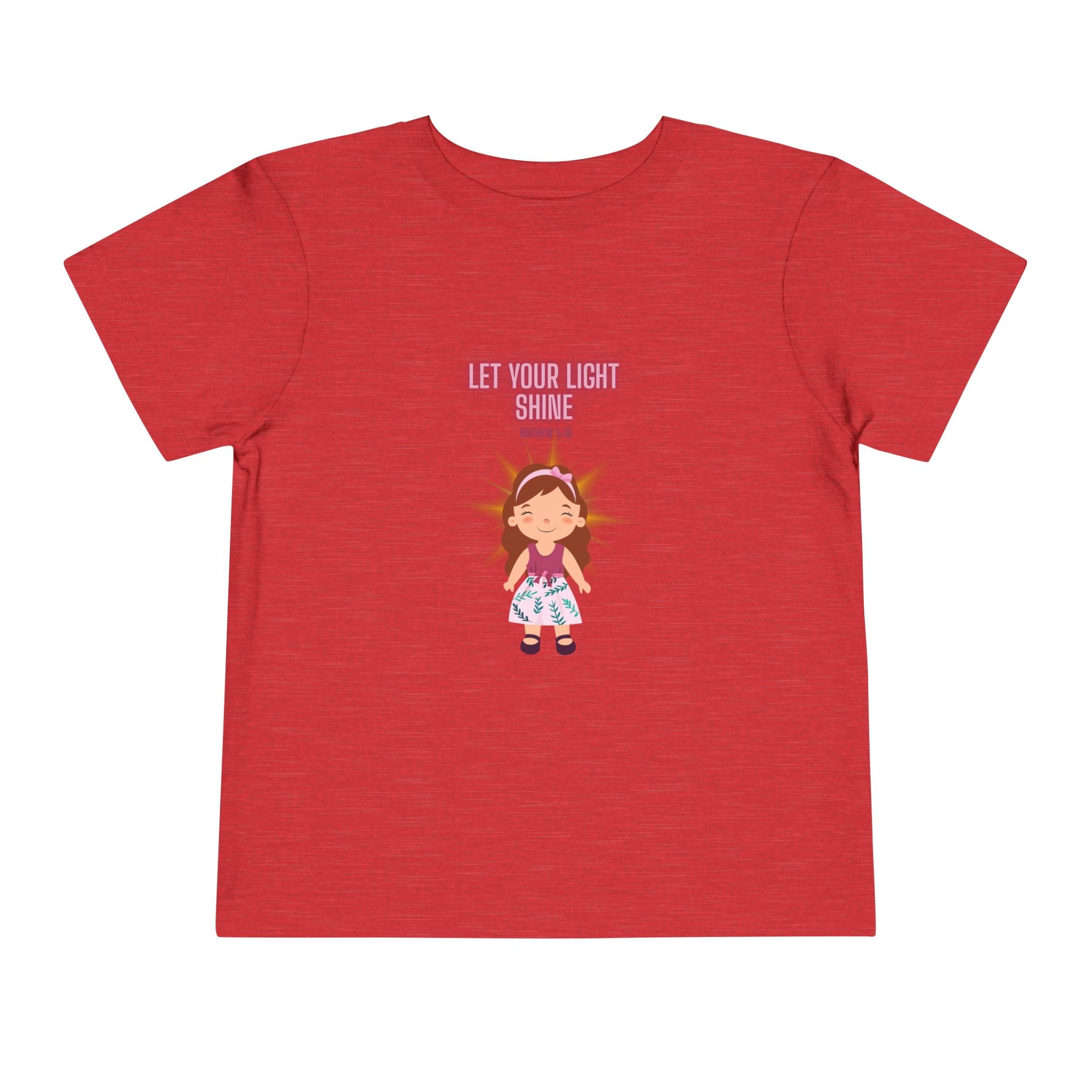 “Let Your Light Shine” Toddler Tee — Cute Girl Sunshine Graphic