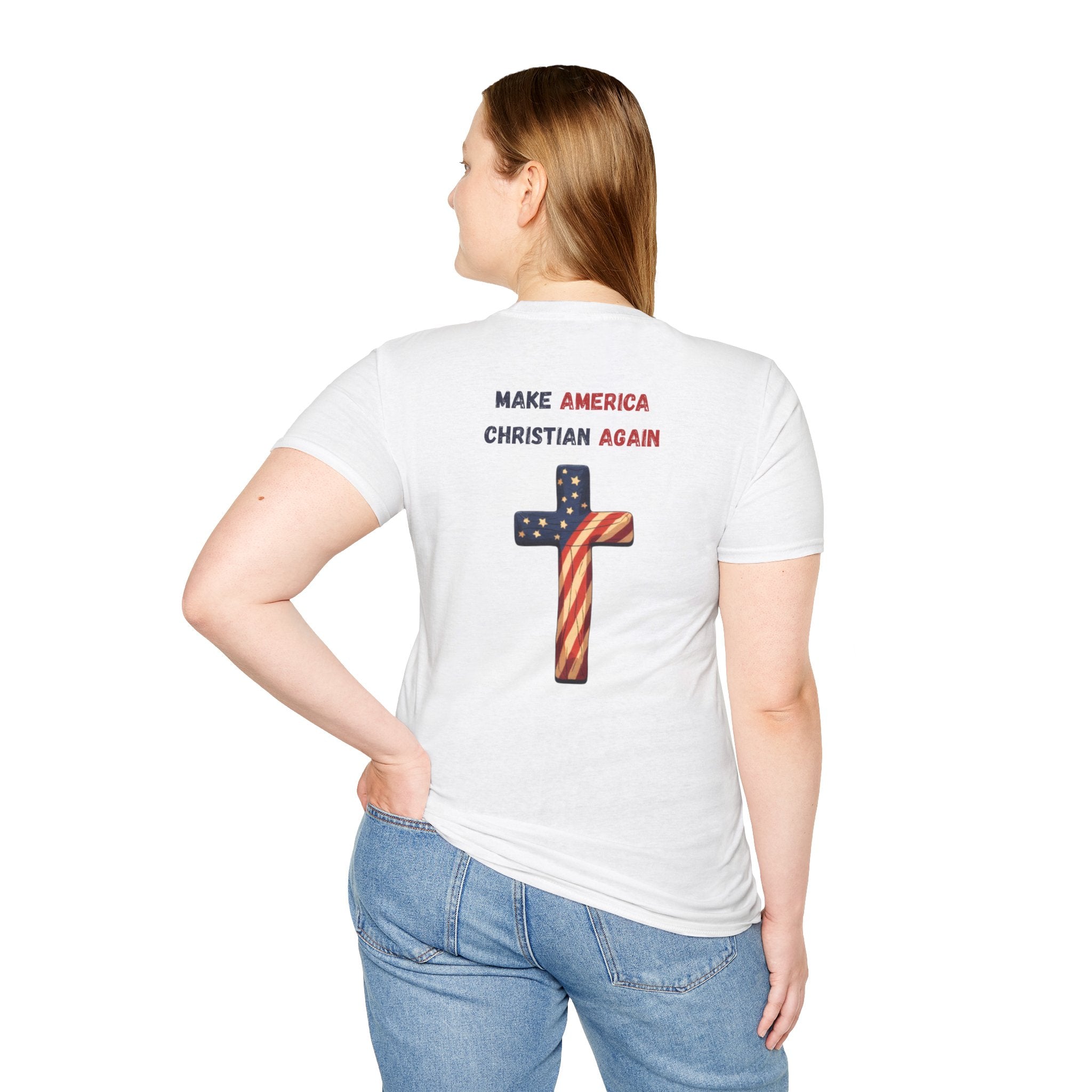 In God We Trust Eagle T-Shirt — Make America Christian Again Cross Tee