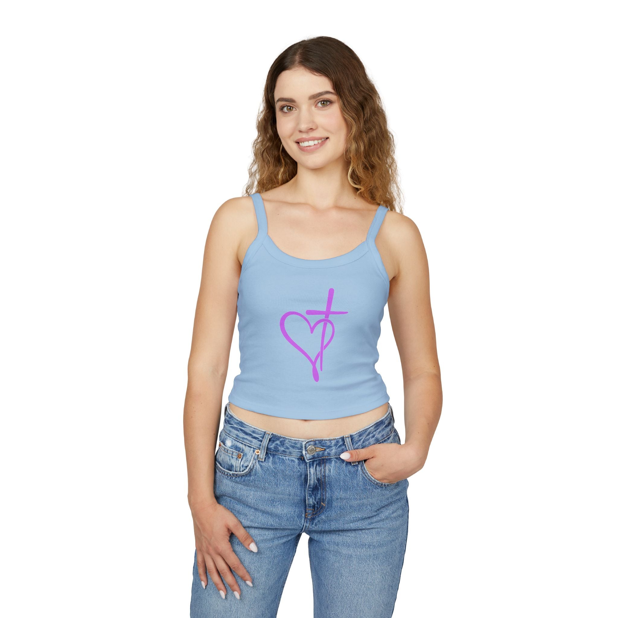 Faith Heart Tank Top — Spaghetti Strap Tank
