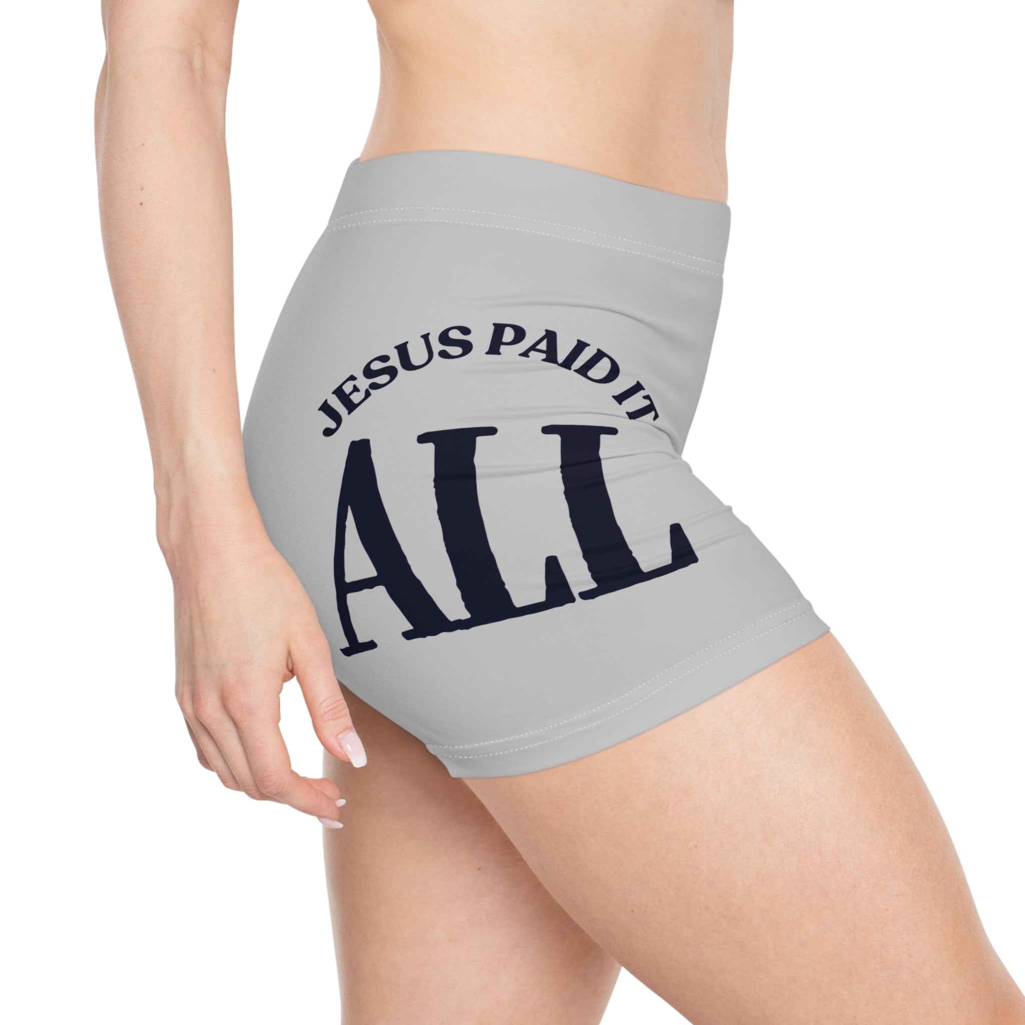 Christian "Jesus Paid It All" Women's AOP Shorts — Dove Faith Shorts