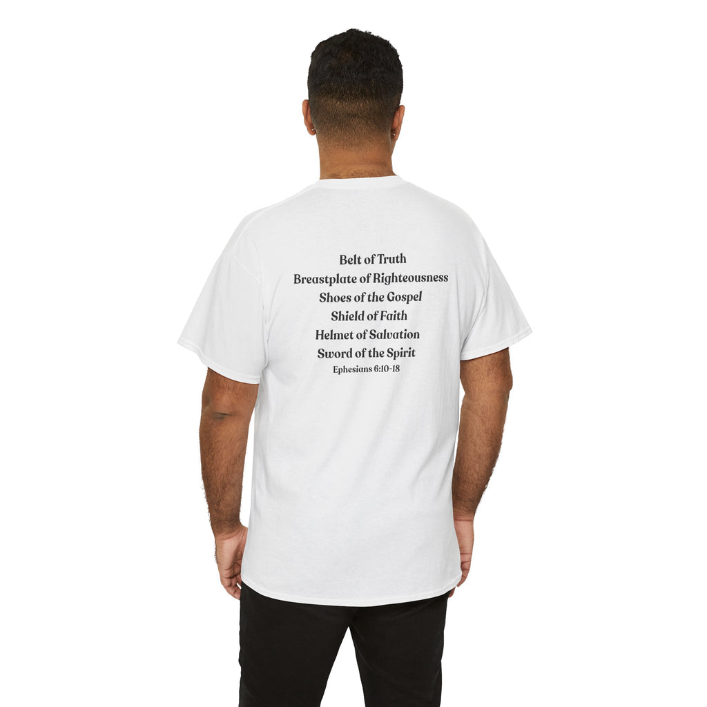 Christian Armor of God T-Shirt — Men's "Put on the Armor of God" Bible Verse Tee