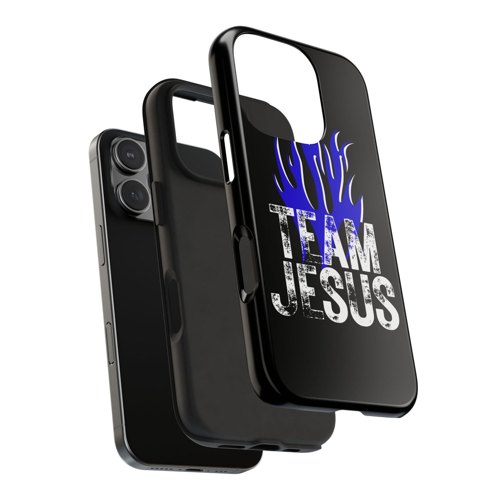 Team Jesus Phone Case — Blue Flame Christian Protective Case