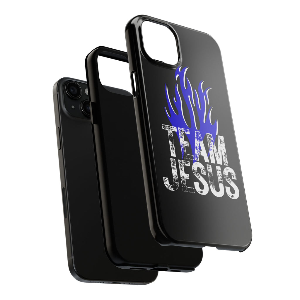 Team Jesus Phone Case — Blue Flame Christian Protective Case