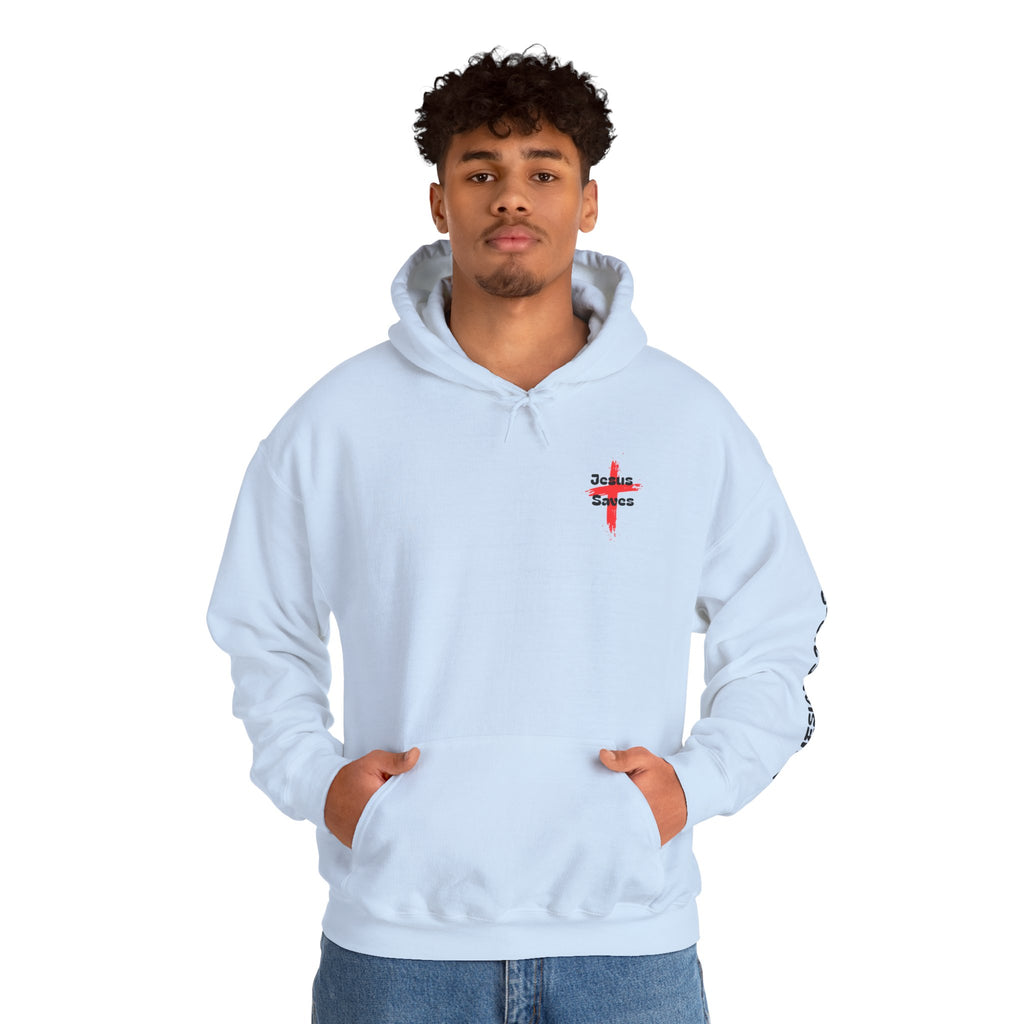 Saved By Grace Hoodie — Christian Cross Faith Pullover