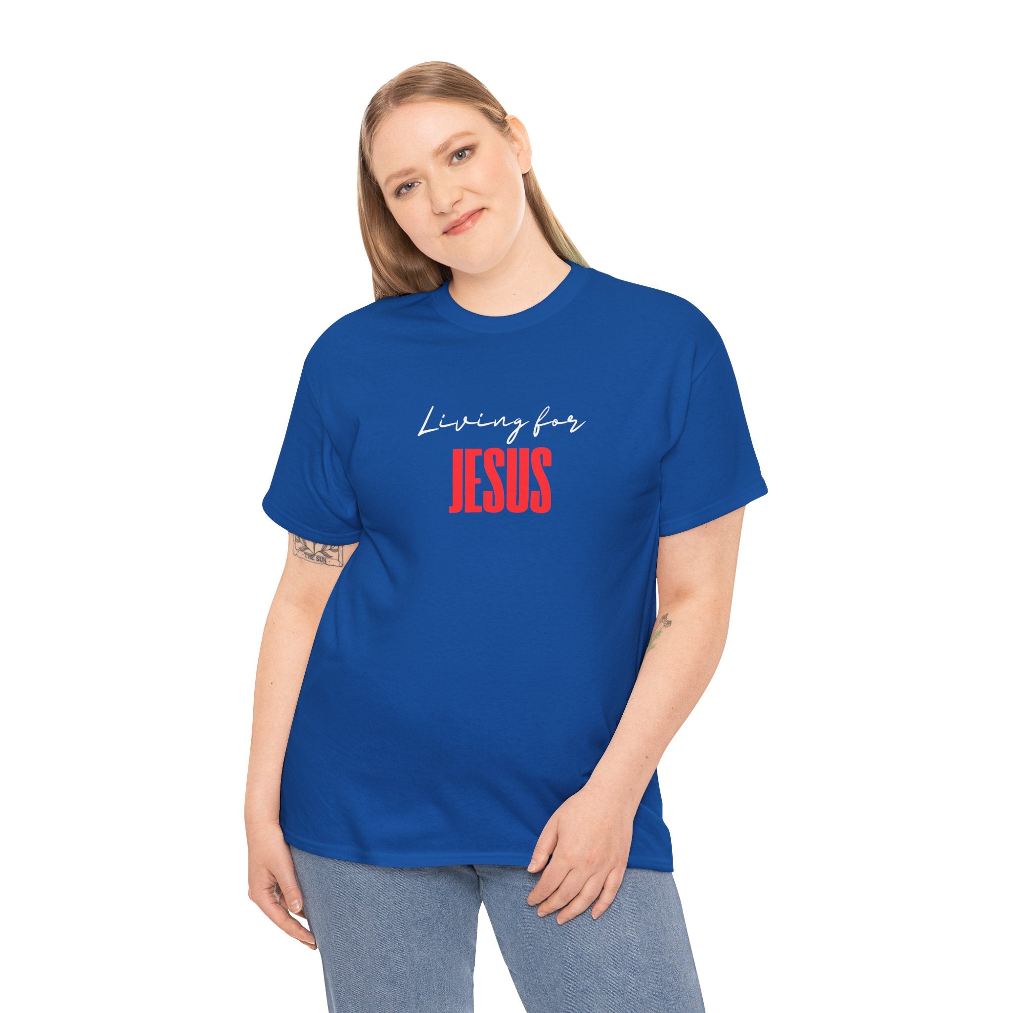 Living For Jesus Tee — Christian Faith Graphic T-Shirt