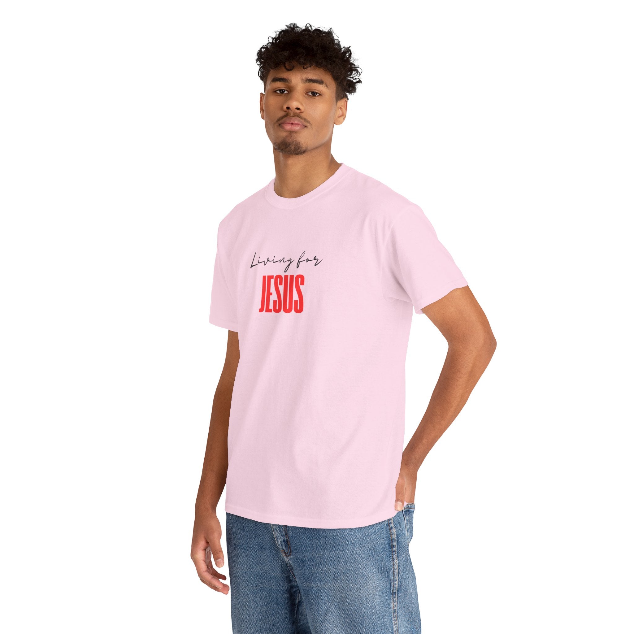 Living For Jesus Tee — Christian Faith Graphic T-Shirt
