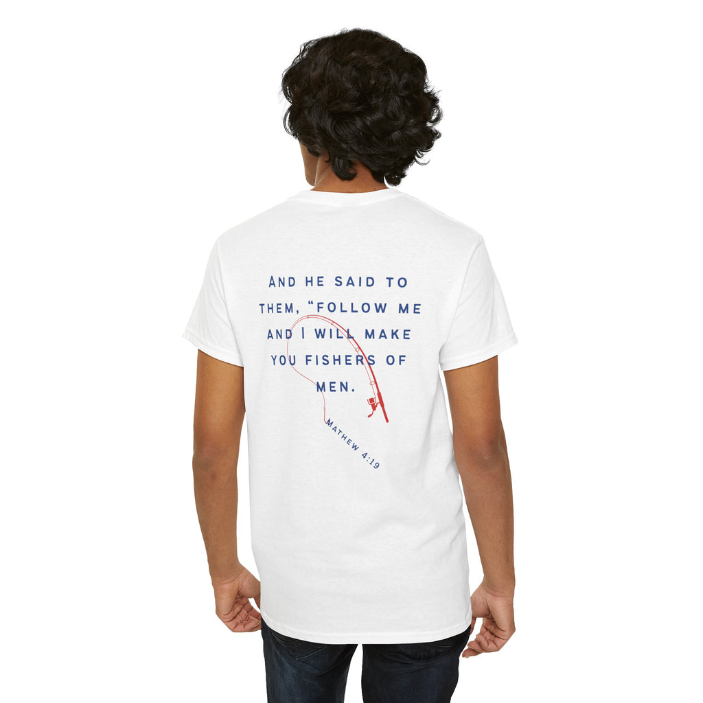 Saint Peter's Fishing Club T-Shirt — 'Follow Me I Will Make You Fishers of Men' Christian Fishing Tee