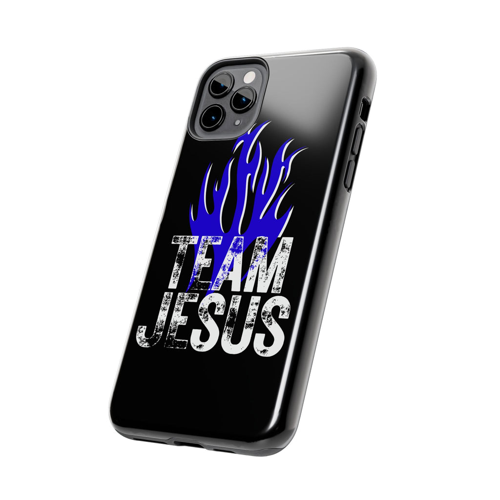Team Jesus Phone Case — Blue Flame Christian Protective Case