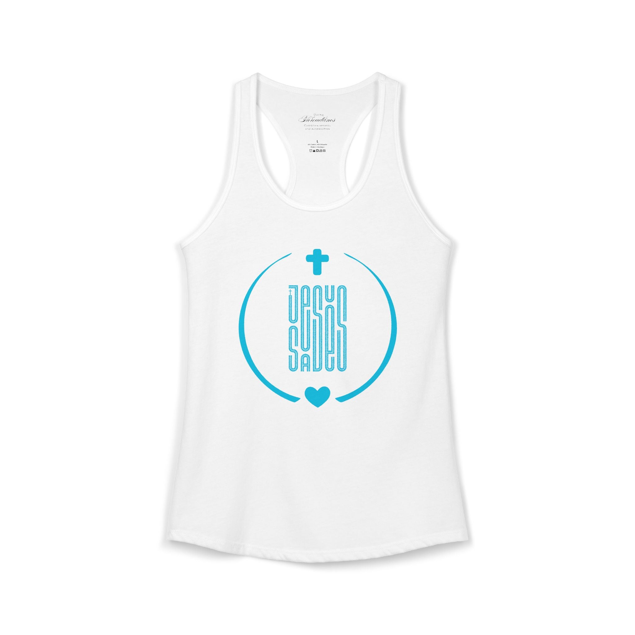 Christian "Jesus Saves" Women's Racerback Tank Top