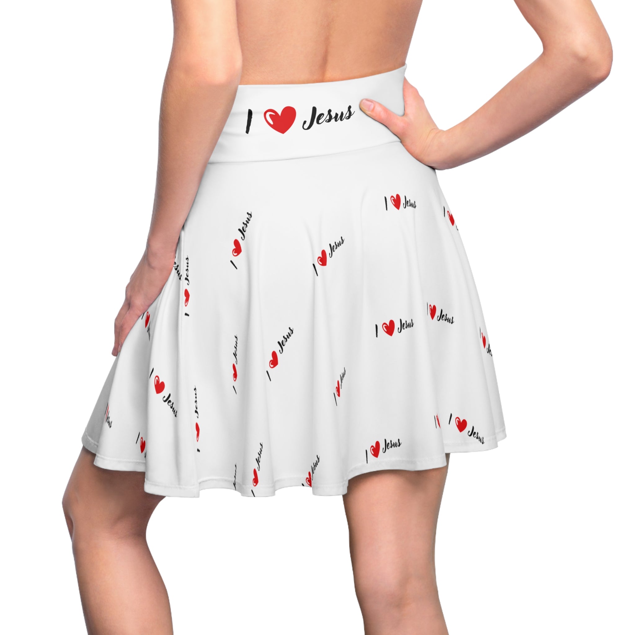 I Heart Jesus Skirt — Christian Faith Print Women’s Skirt
