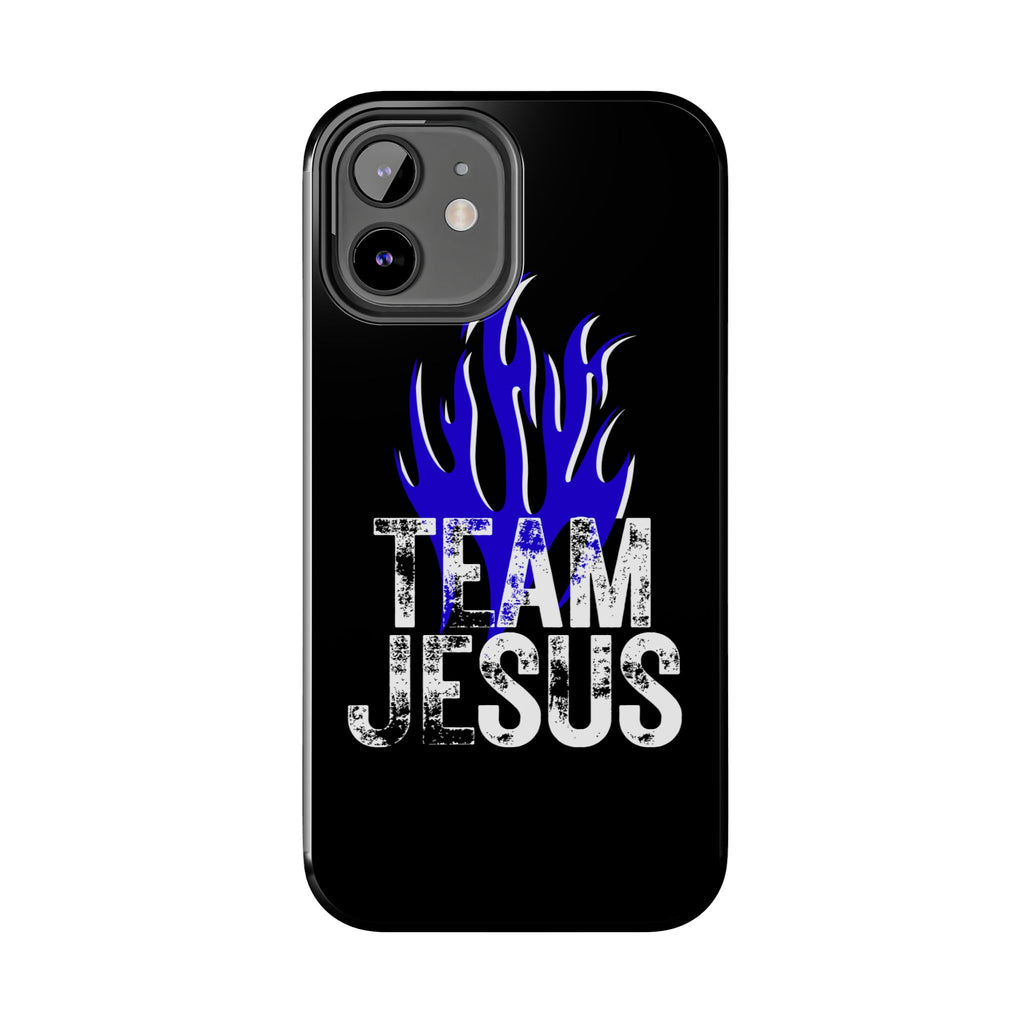Team Jesus Phone Case — Blue Flame Christian Protective Case