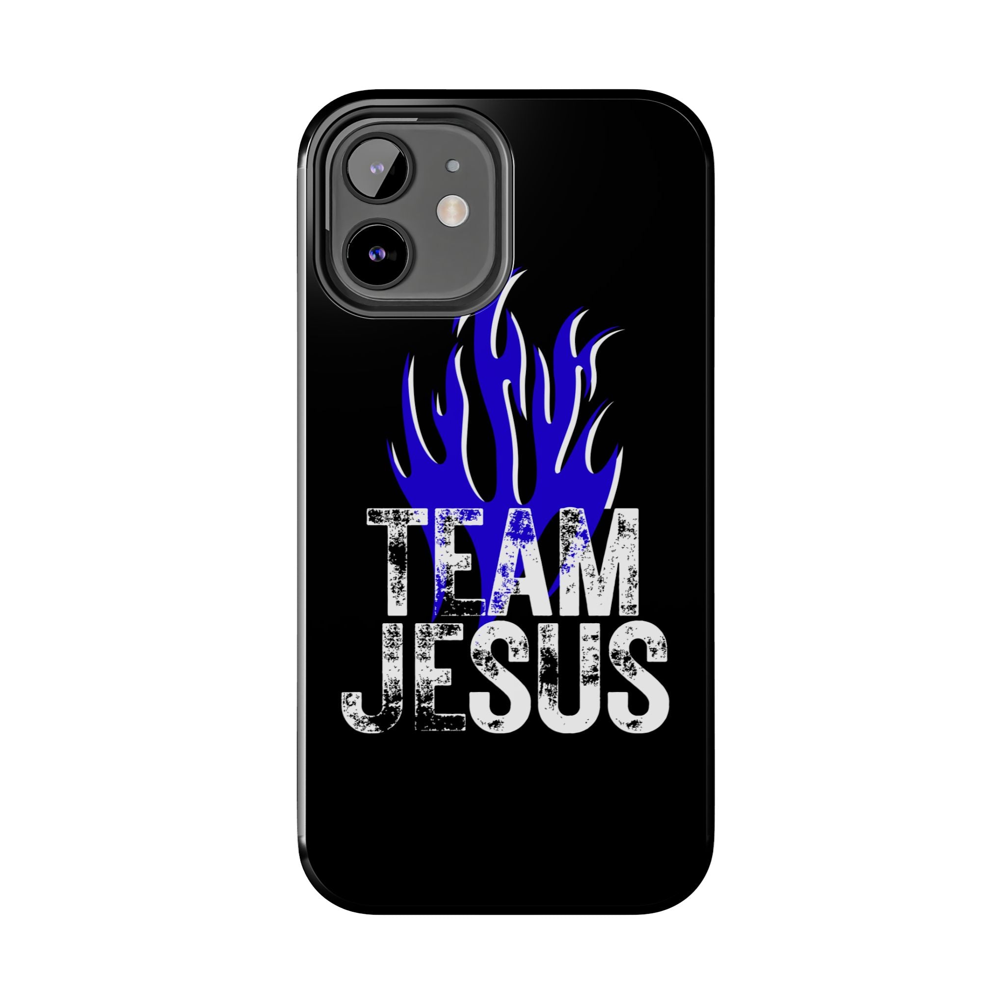 Team Jesus Phone Case — Blue Flame Christian Protective Case