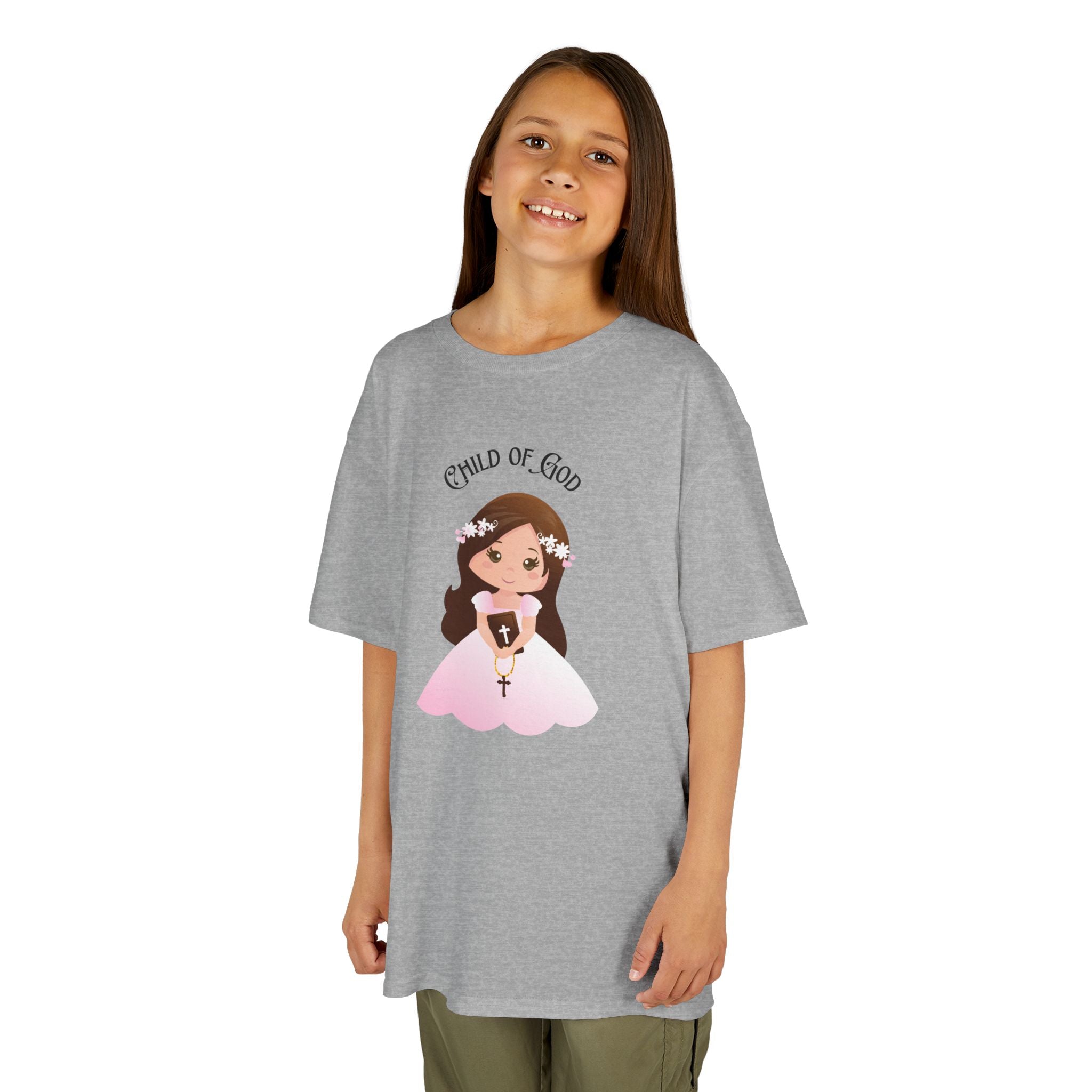 Kids Tee — "Child of God" Cute Dress Illustration