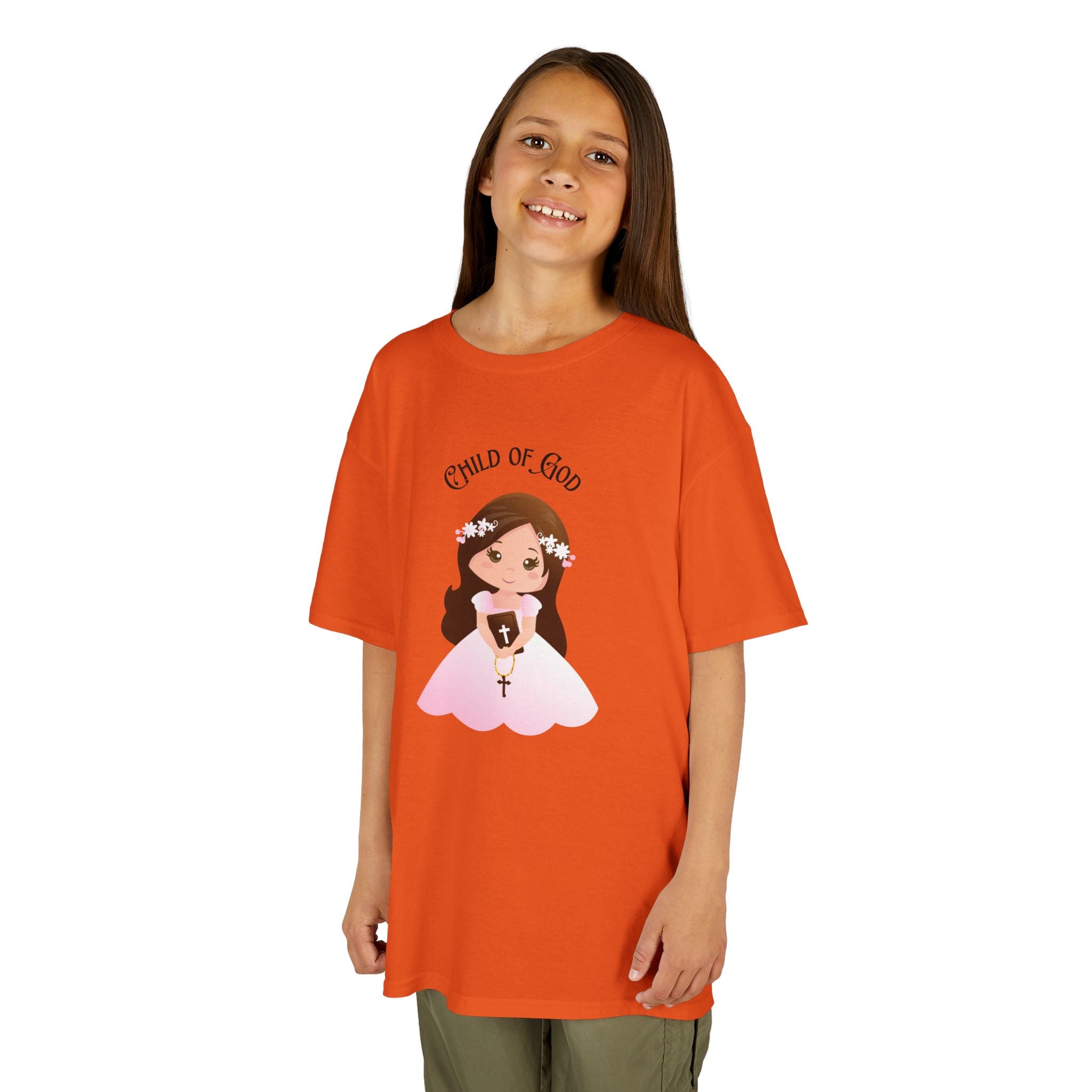 Kids Tee — "Child of God" Cute Dress Illustration