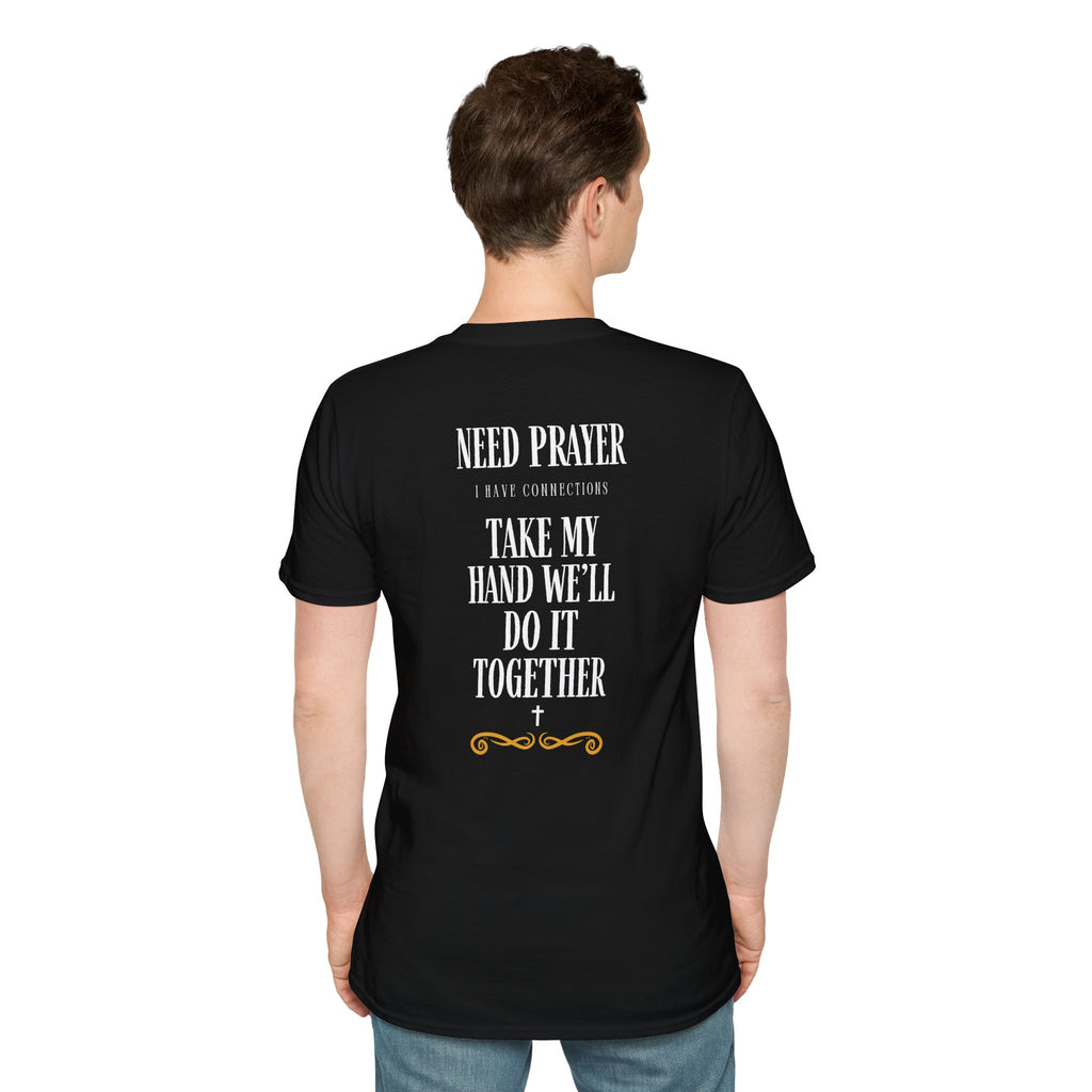 Prayer Warrior T-Shirt — “Need Prayer, Take My Hand” Christian Faith Tee