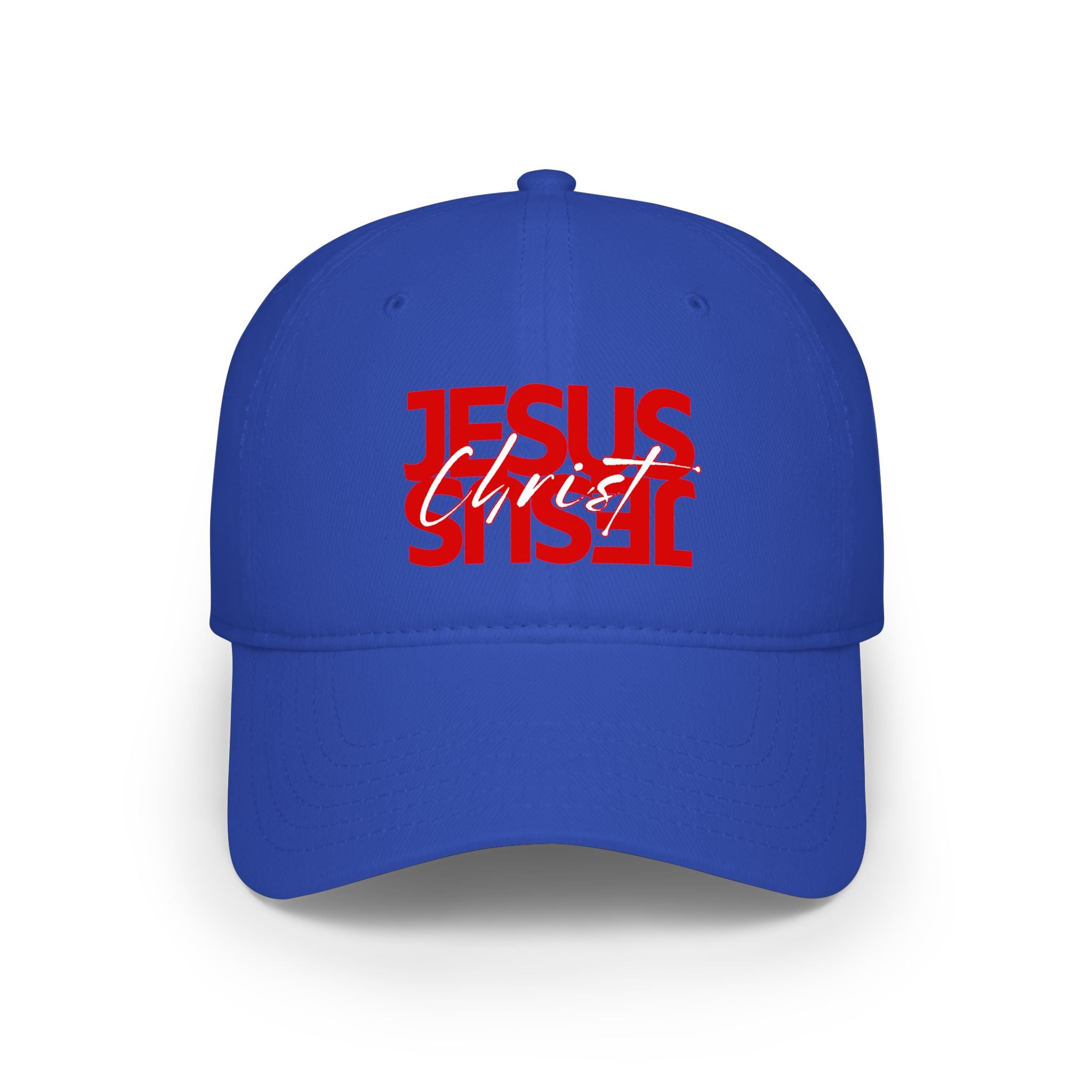 Jesus Christ Baseball Cap - Bold Red Faith Low Profile Hat