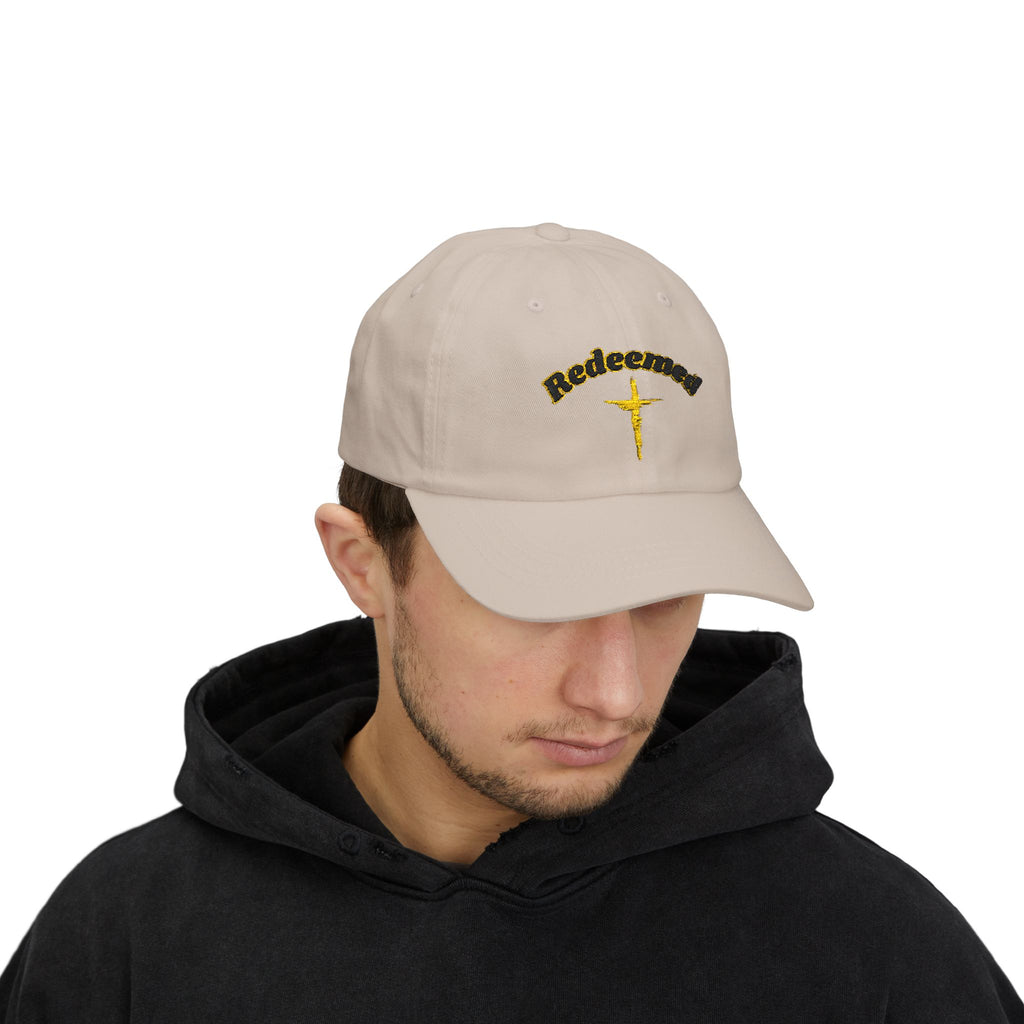 Redeemed Cross Dad Cap — Christian Baseball Hat
